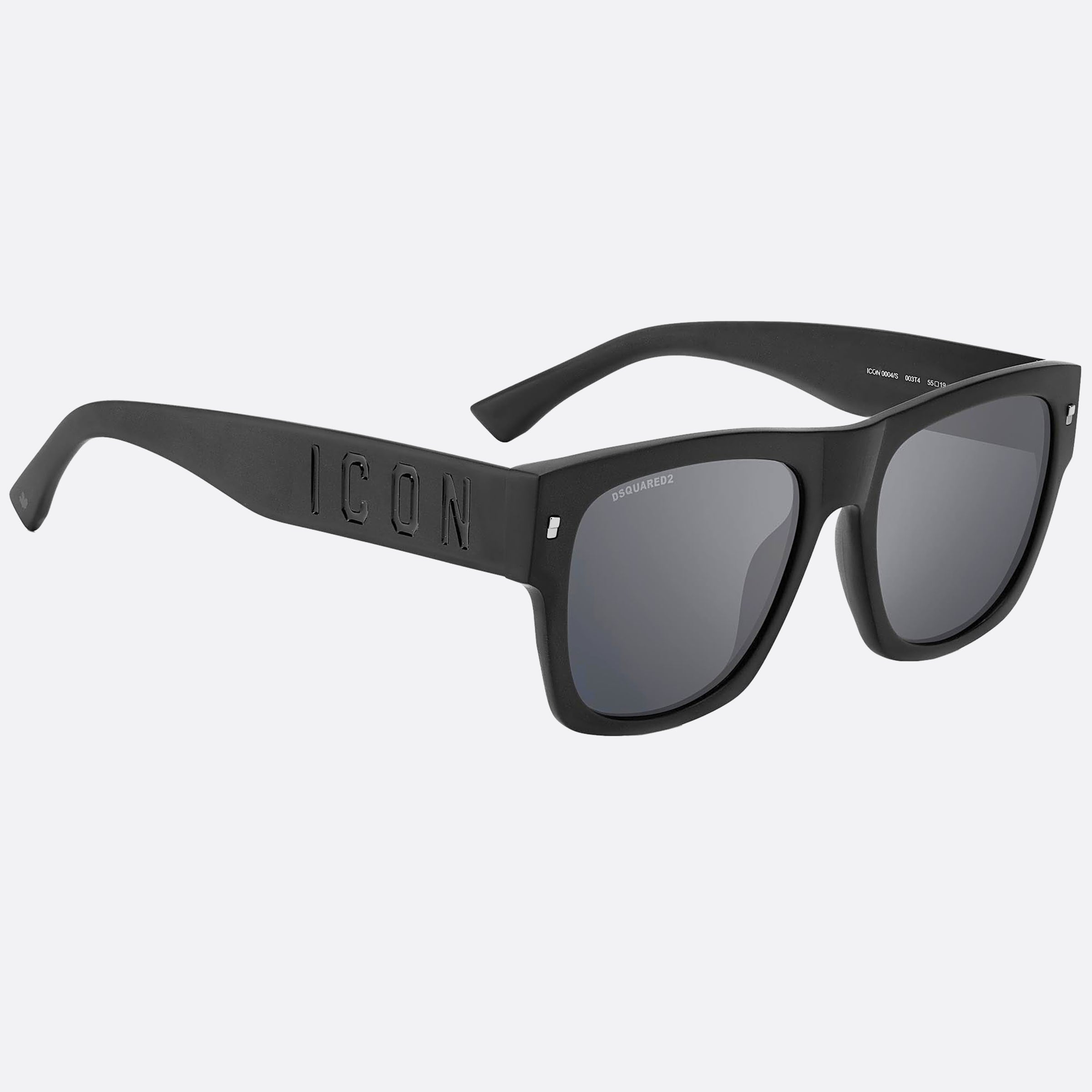 Dsquared2 56mm Icon Black Geometric Men Sunglasses - Detail View