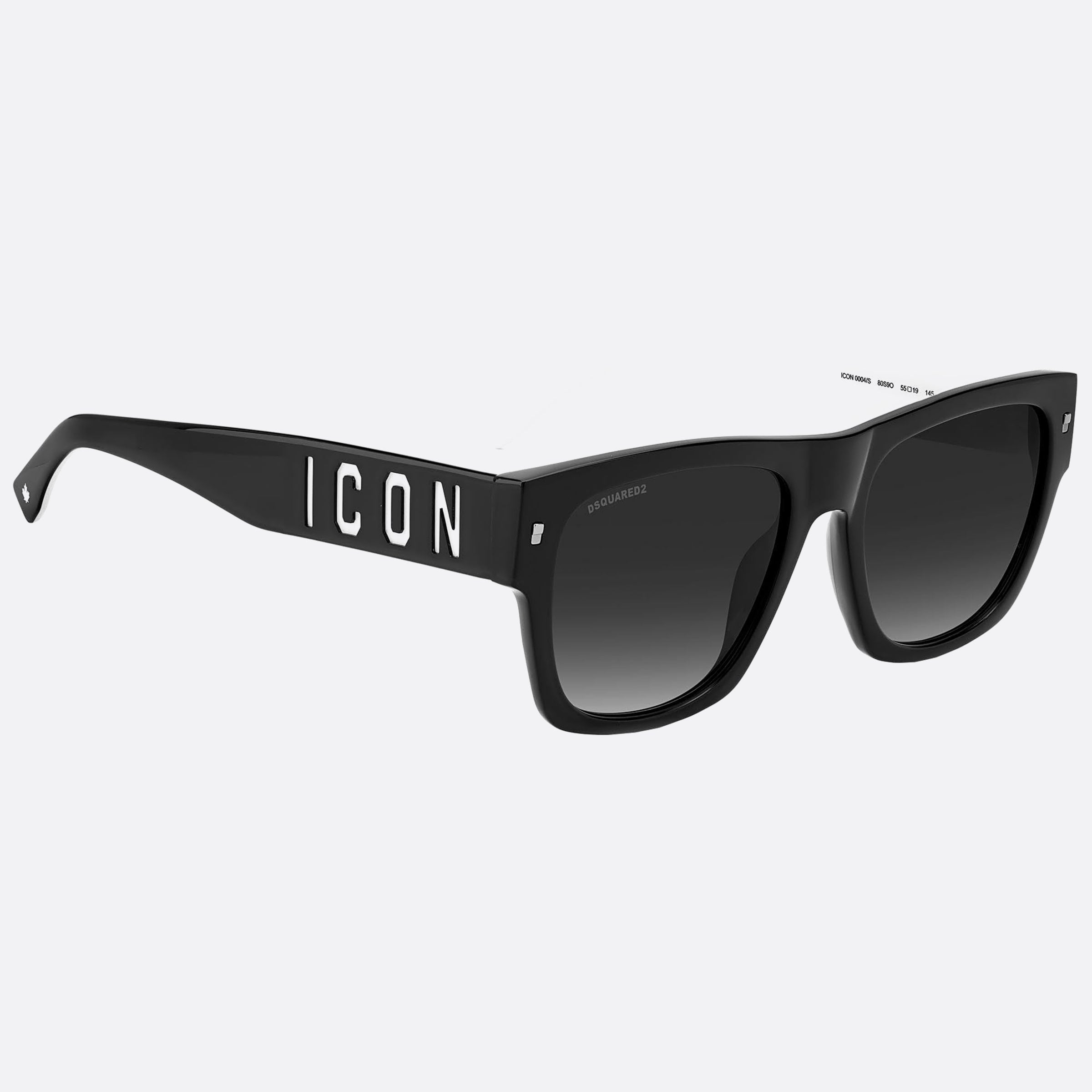 Dsquared2 56mm Icon 80s Black Geometric Men Sunglasses - Detail View