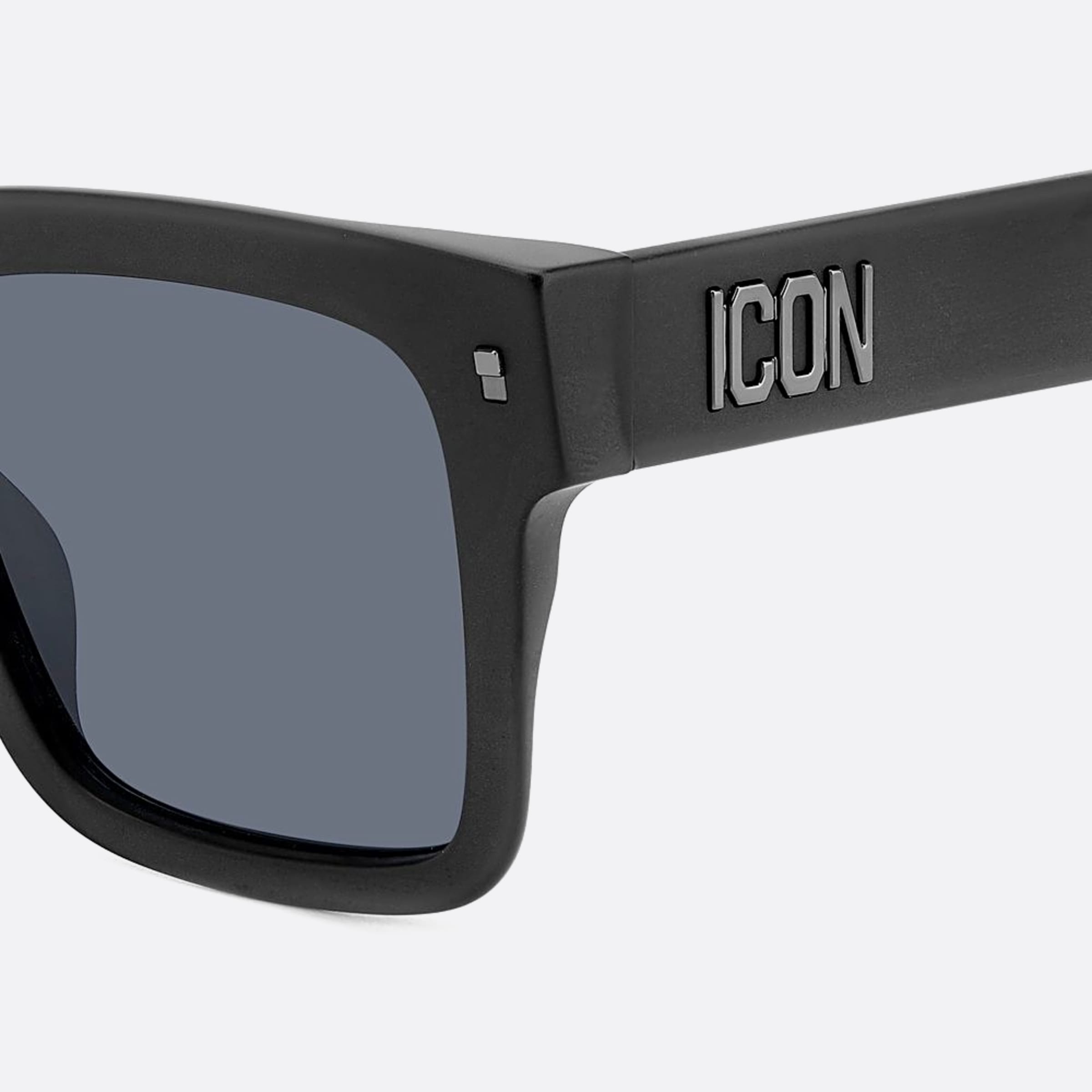 Dsquared2 51mm Icon Black Squared Men Sunglasses - Detail View