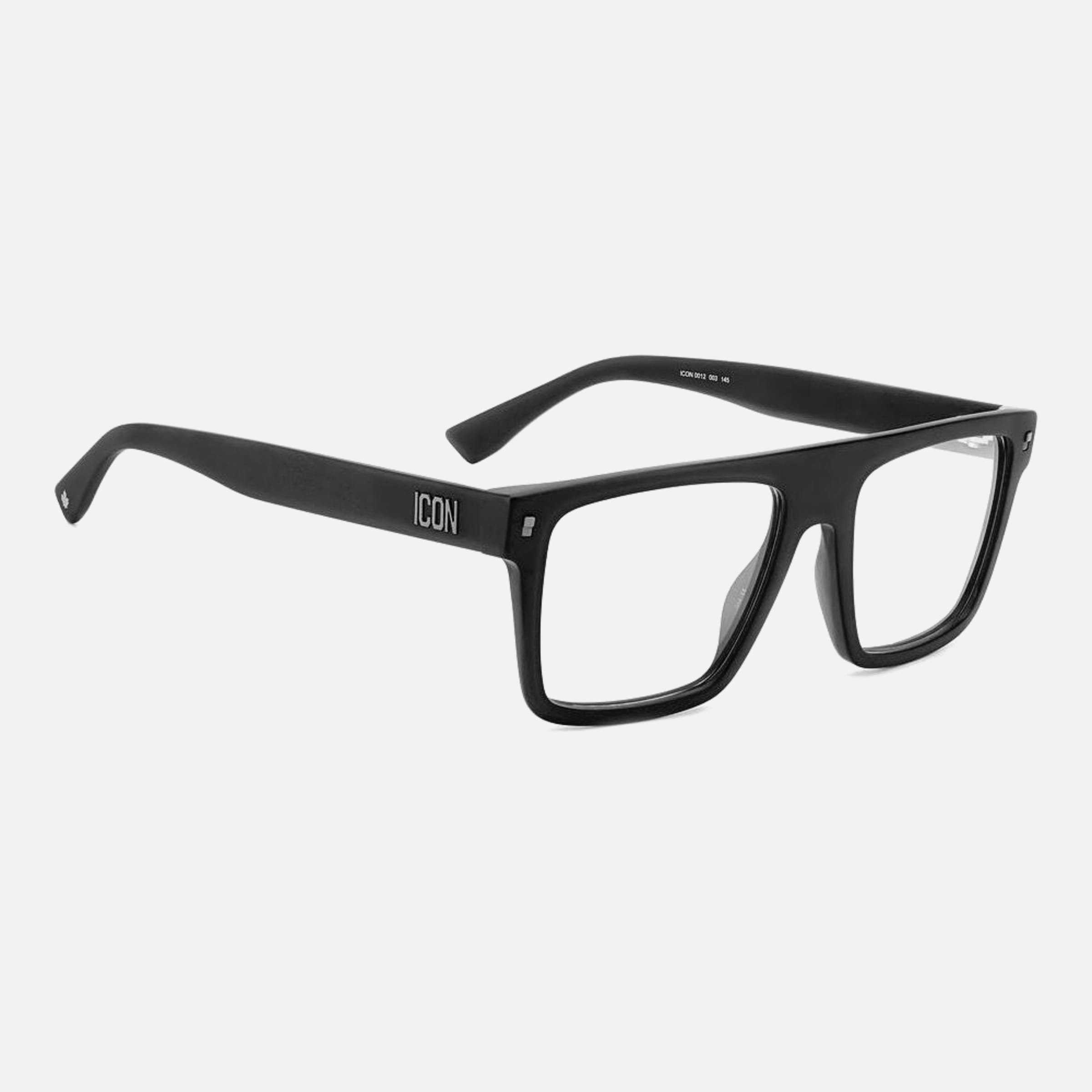 Dsquared2 54mm Icon Black Geometric Men Eyeglasses - Detail View