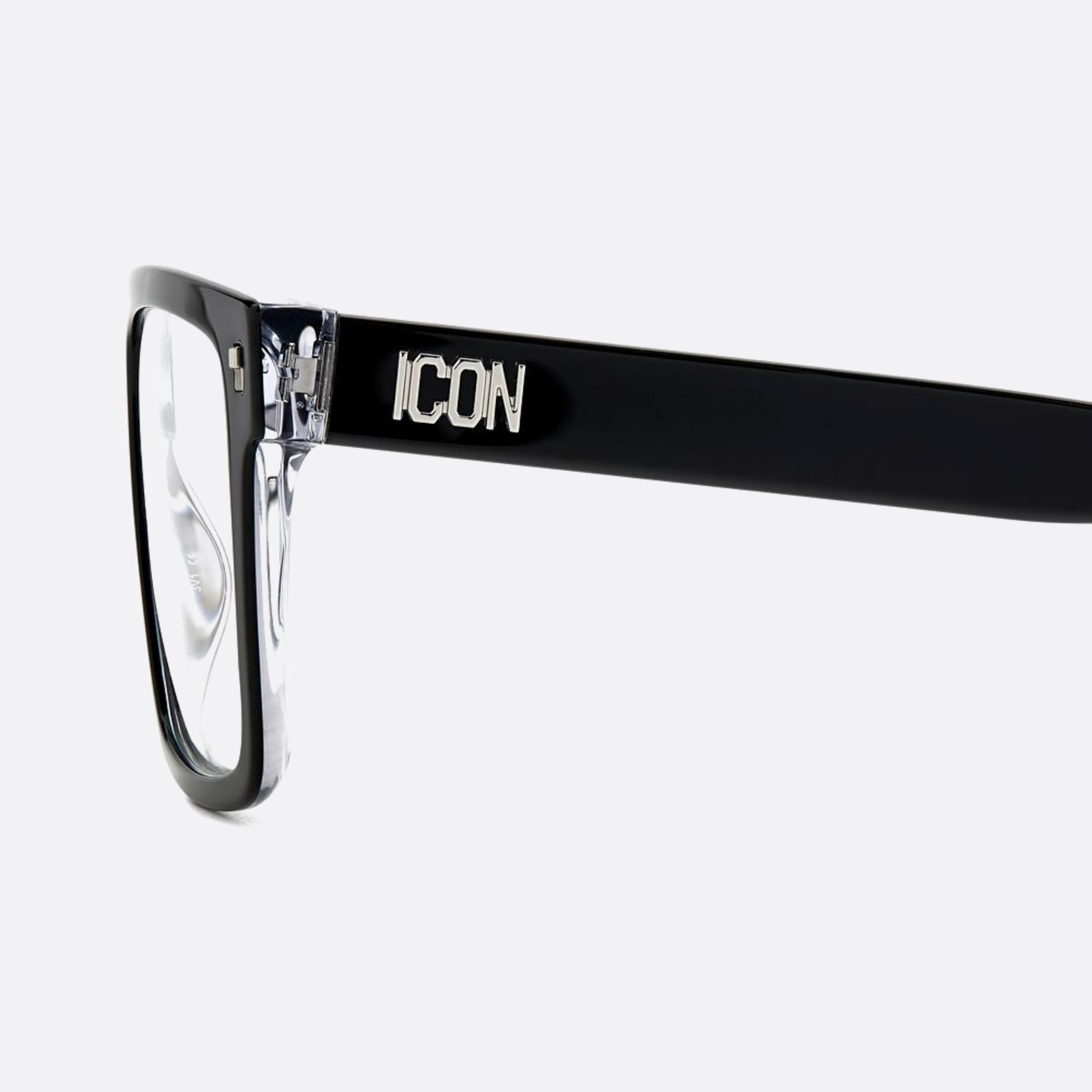 Dsquared2 54mm Icon 7c5 Black Geometric Men Eyeglasses - Detail View