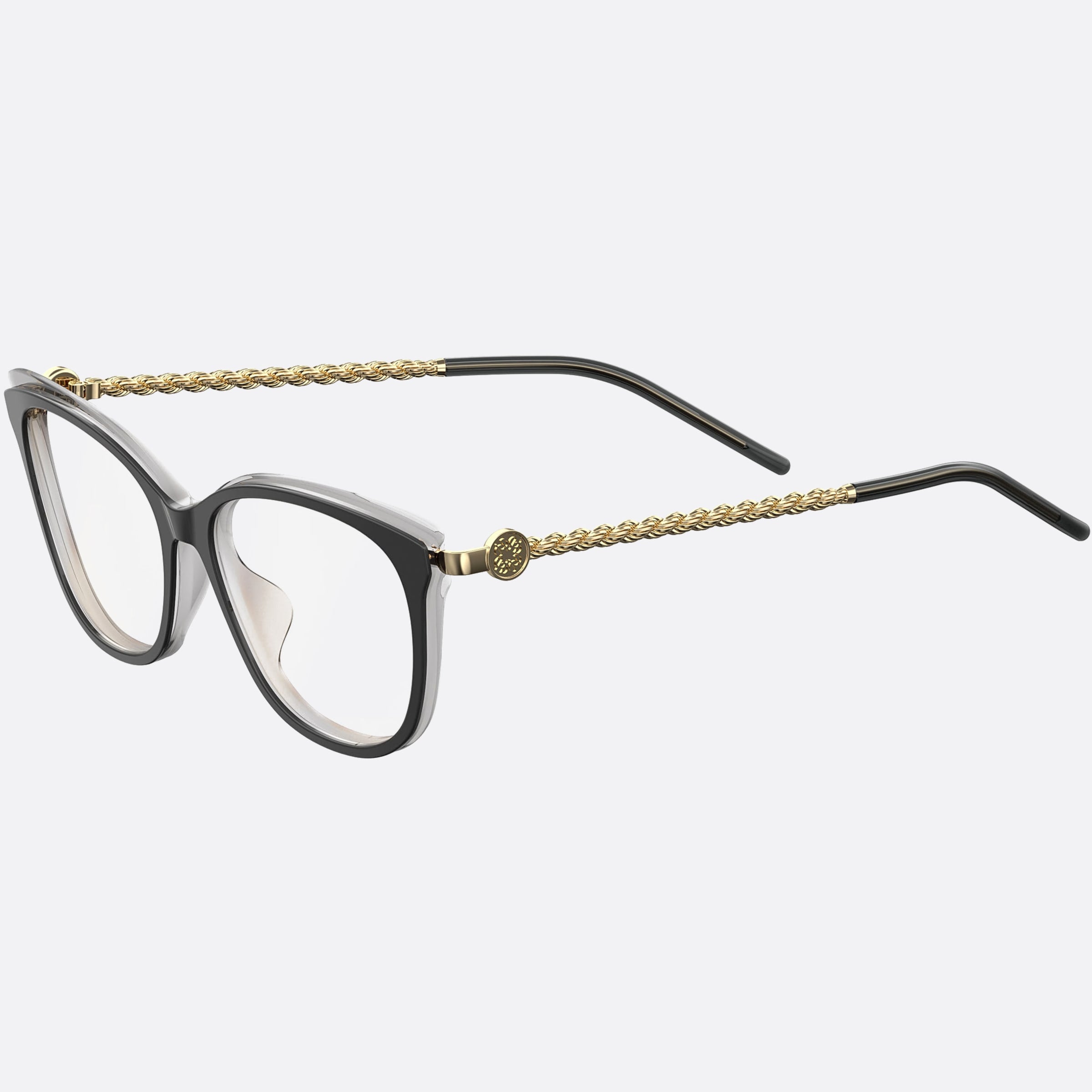 Elie 53mm Saab Ft3 Grey Geometric Women Eyeglasses - Detail View