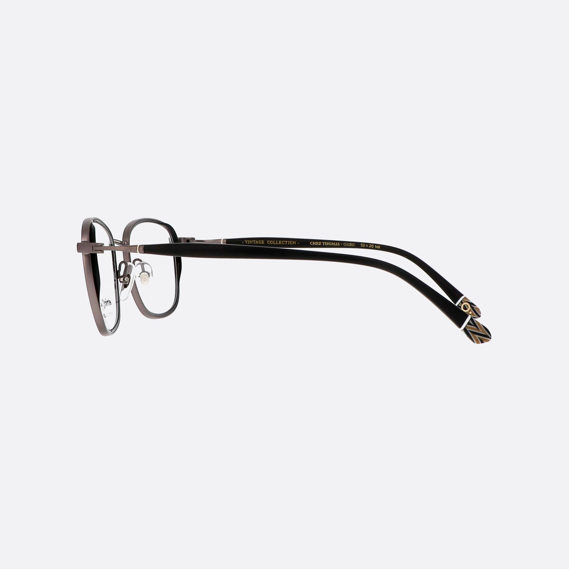 Etnia 53mm Barcelona Chez Thomas 7chezto Gmbk Grey Oval Men Eyeglasses - Detail View