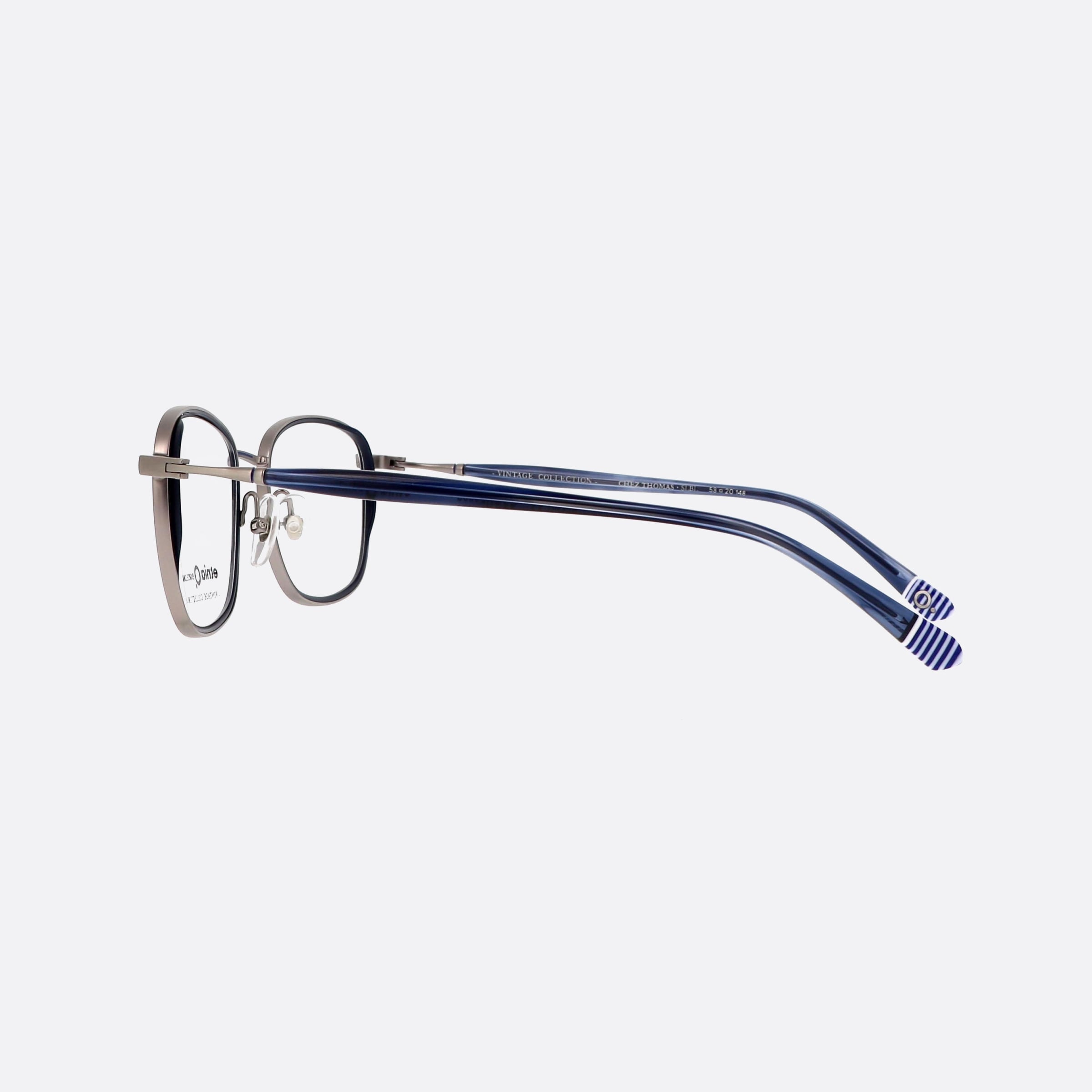 Etnia 53mm Barcelona Chez Thomas 7chezto Slbl Grey Oval Men Eyeglasses - Detail View