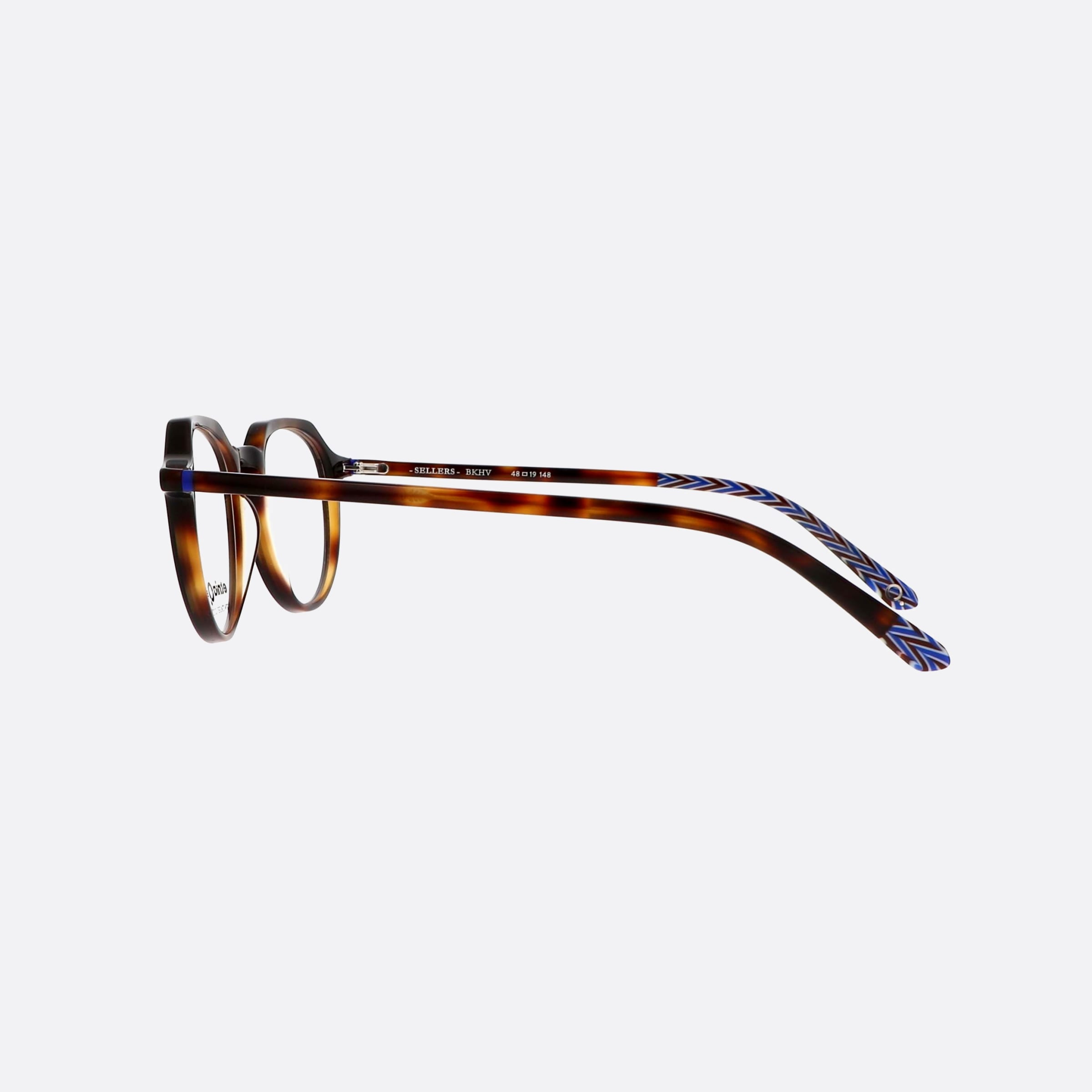 Etnia 48mm Barcelona Sellers 5seller Bkhv Black Round Unisex Eyeglasses - Detail View