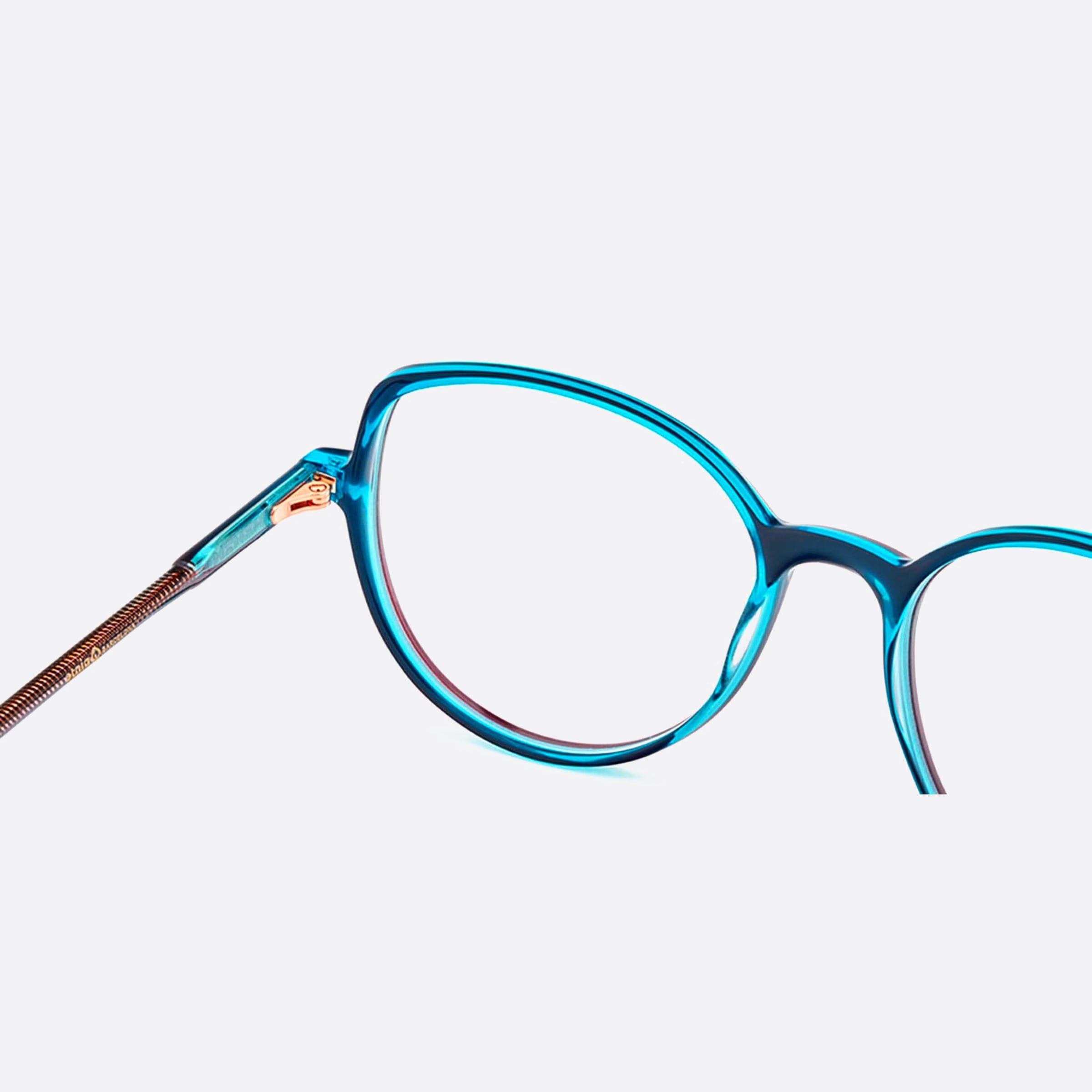 Etnia 51mm Barcelona Ultra Light Bxtq Blue Cat Eye Unisex Eyeglasses - Detail View