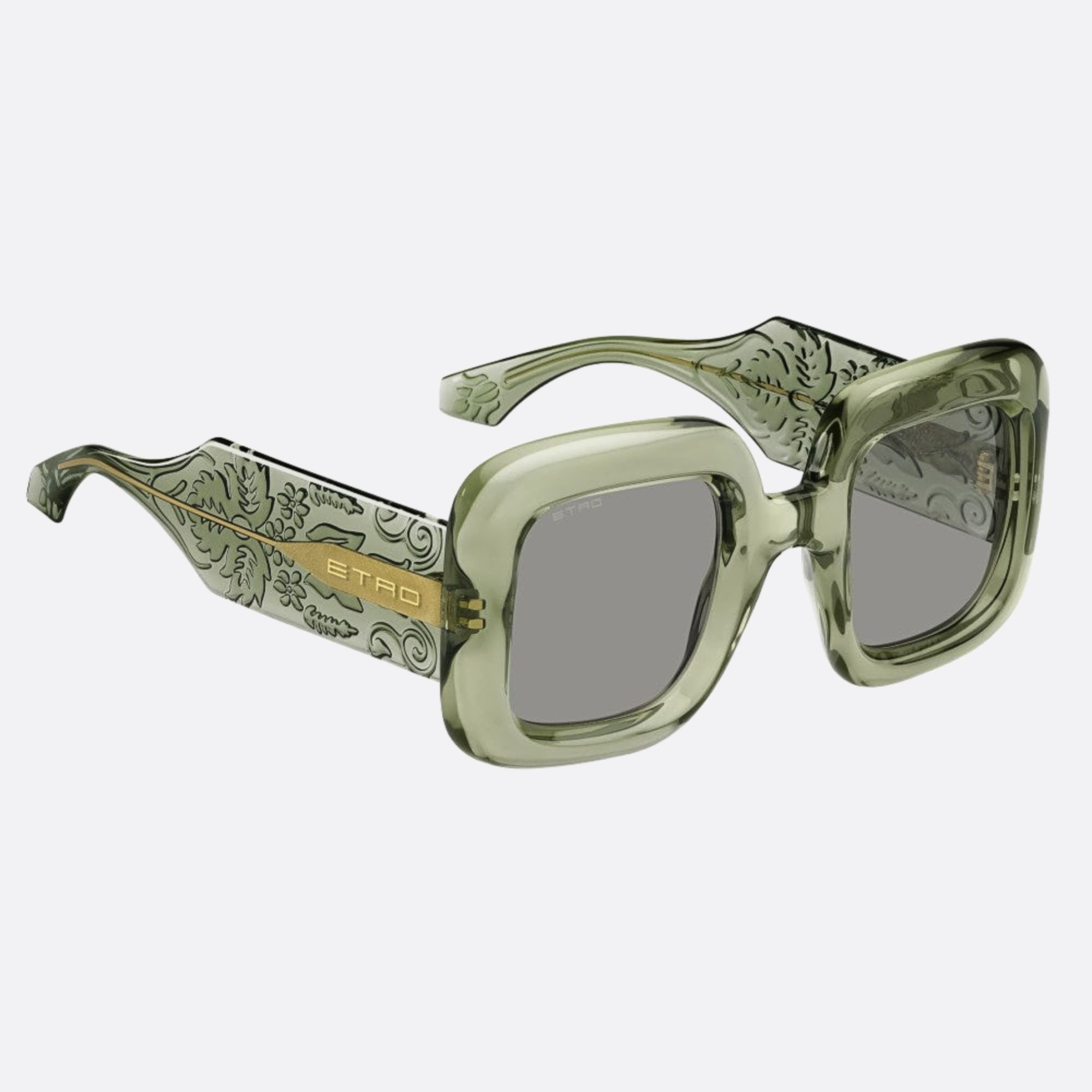 Etro 48mm Etro 1ed Green Oversize Women Sunglasses - Detail View