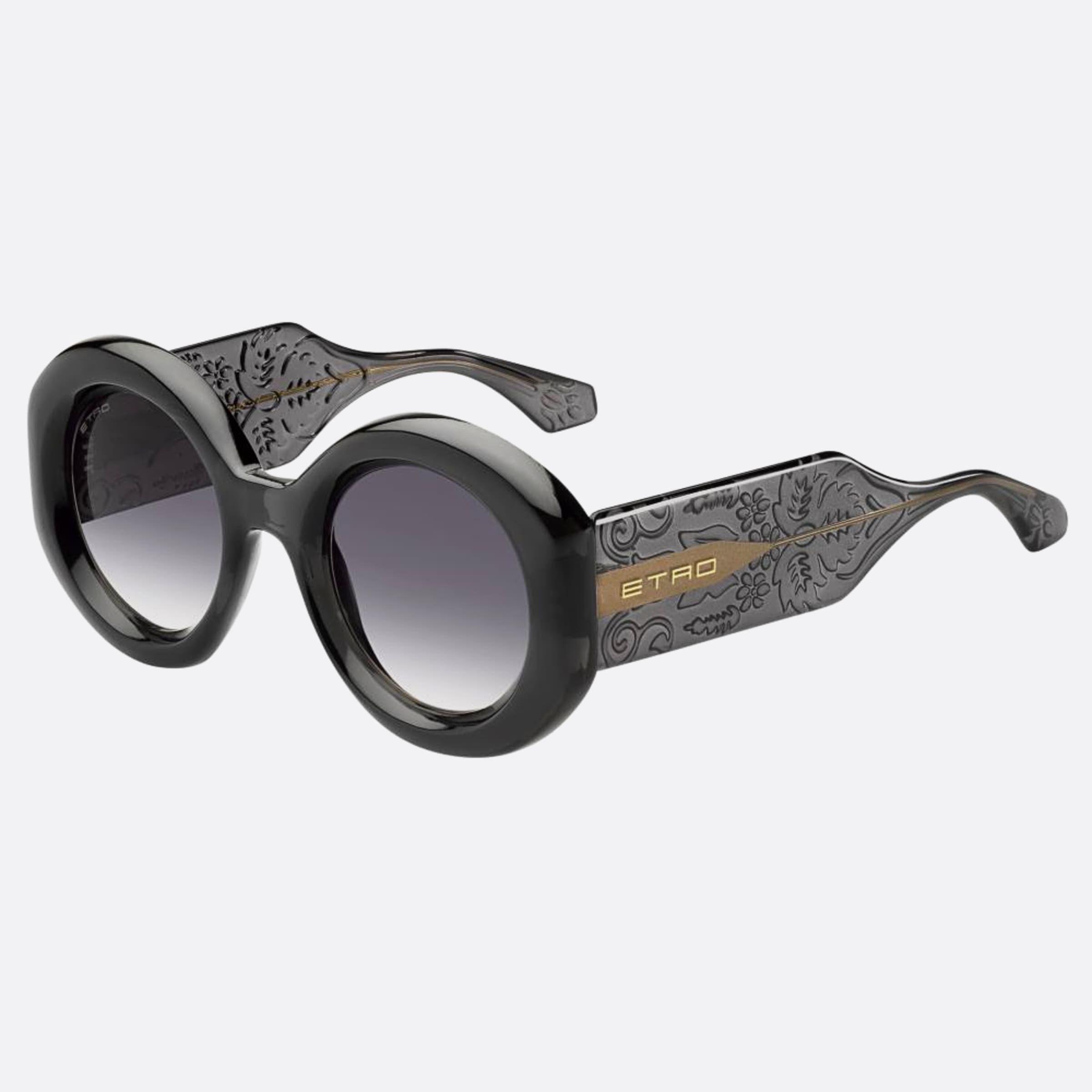 Etro 51mm Etro Kb7 Grey Round Women Sunglasses - Side View