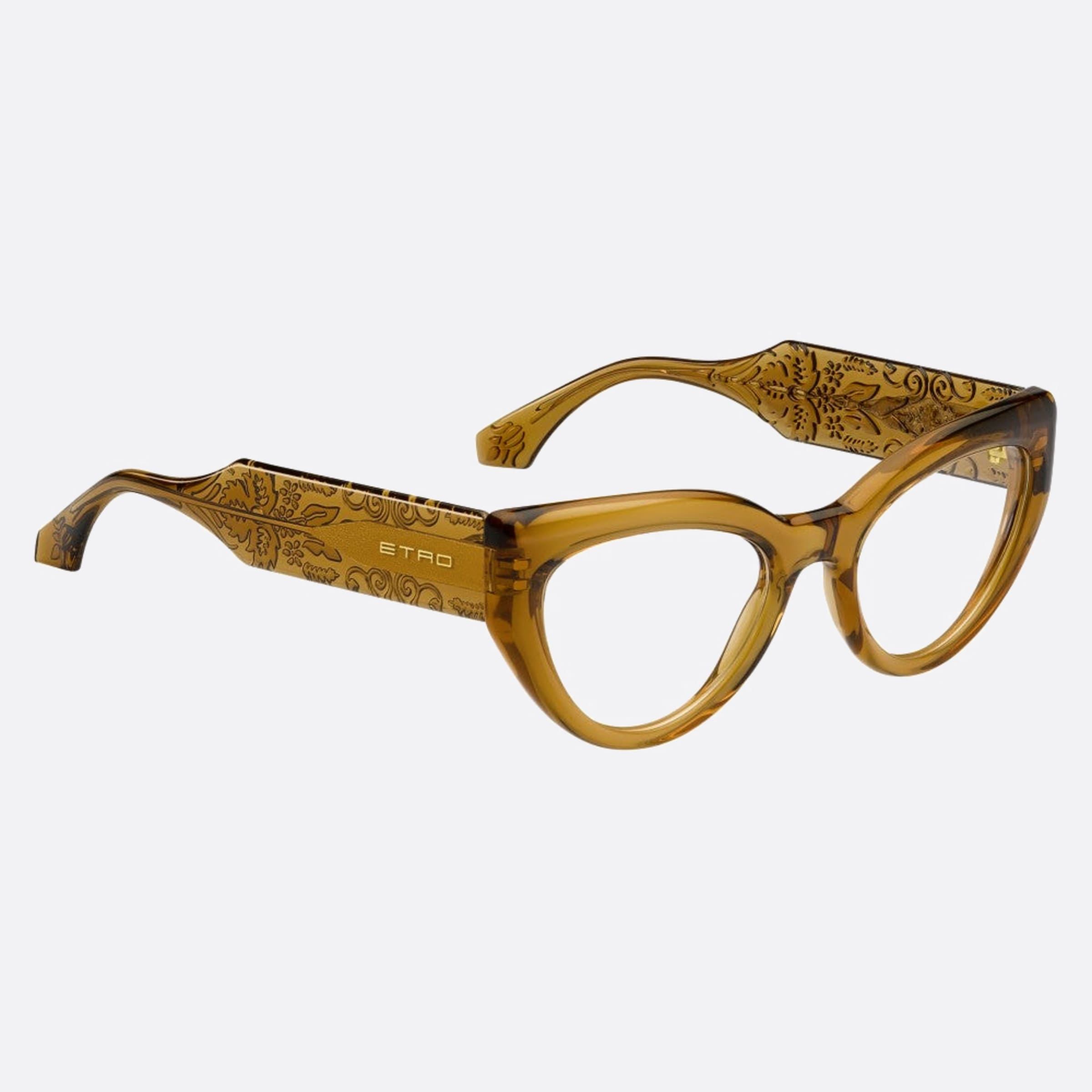 Etro 51mm Etro Etv Yellow Cat Eye Women Eyeglasses - Detail View