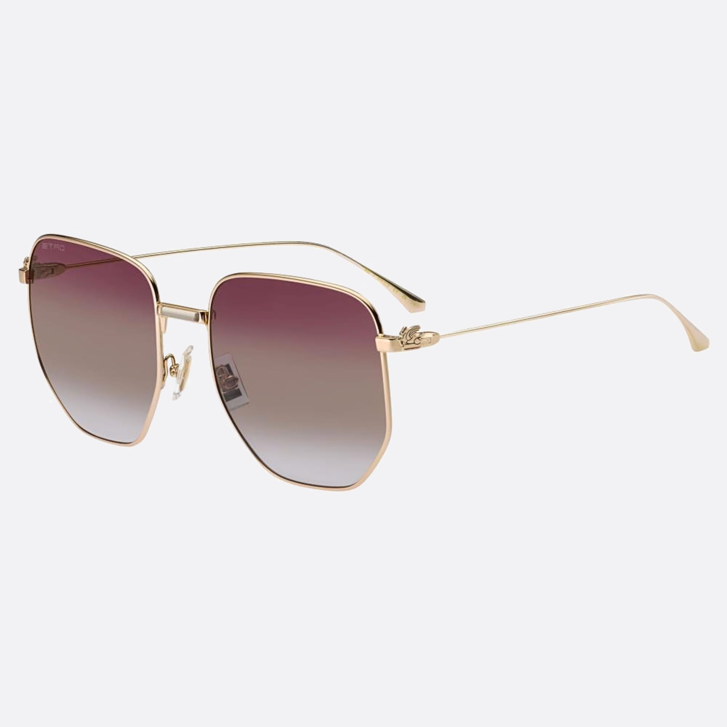 Etro 60mm Etro Rose Gold Geometric Women Sunglasses - Side View