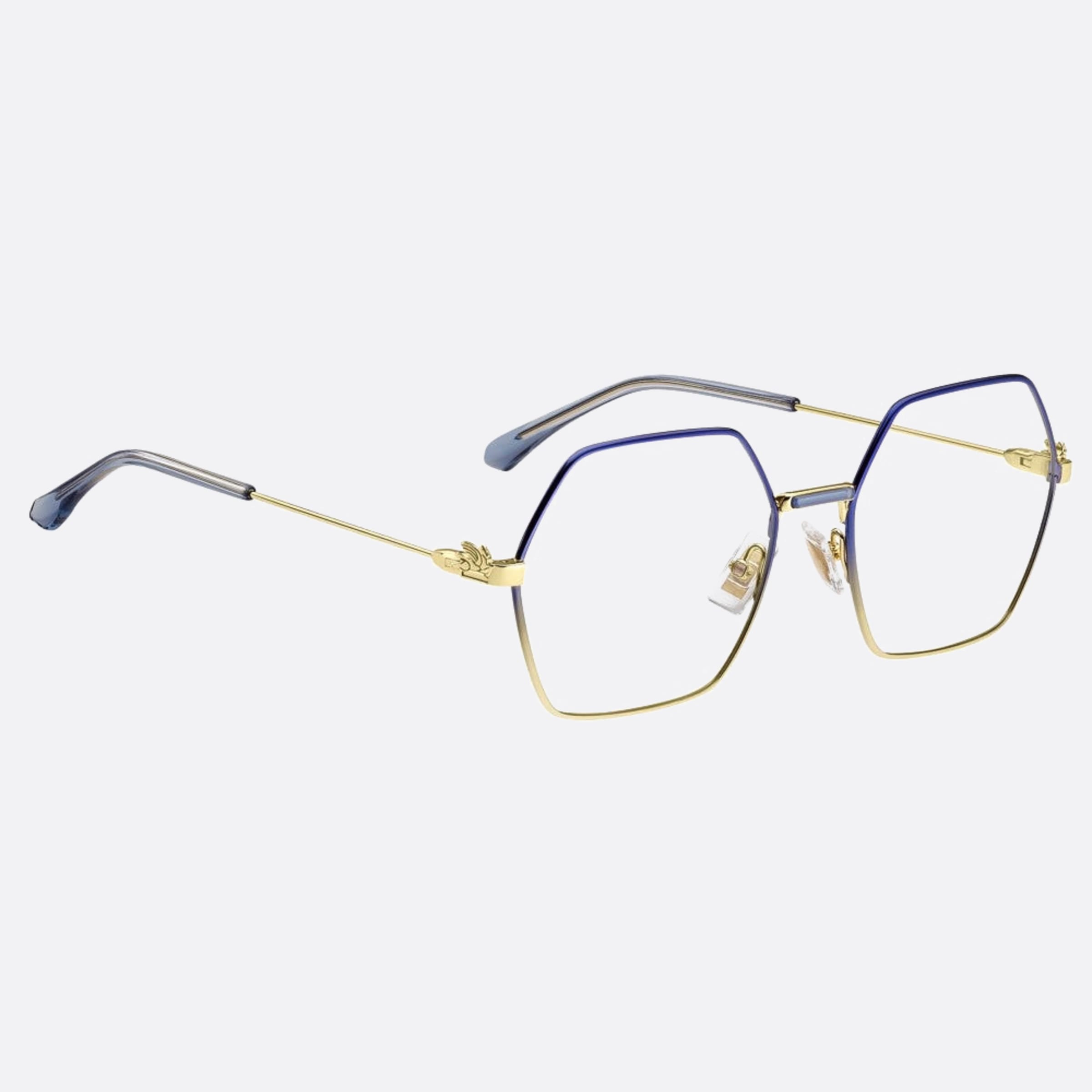 Etro 56mm Etro Ky2 Blue Geometric Women Eyeglasses - Detail View