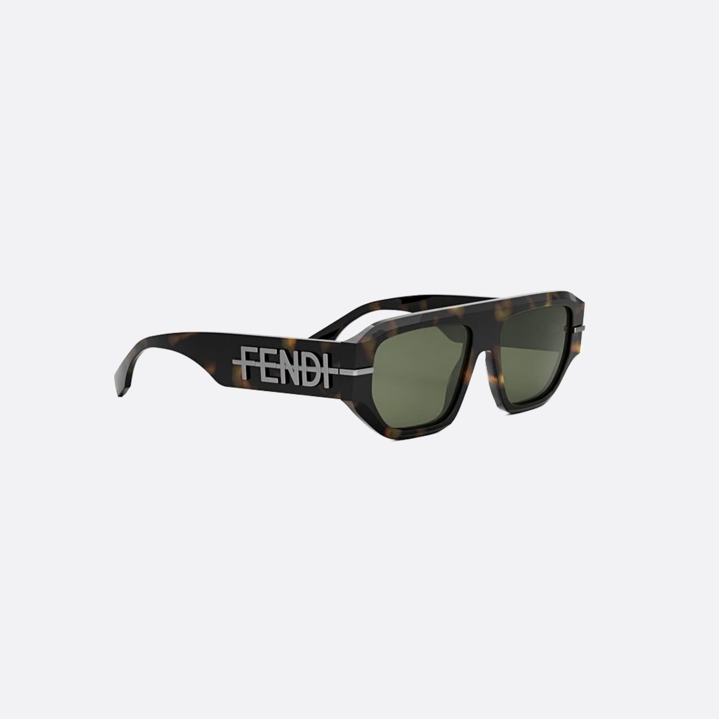 Fendi 54mm 52n Havana Squared Men Sunglasses - Additional Angle