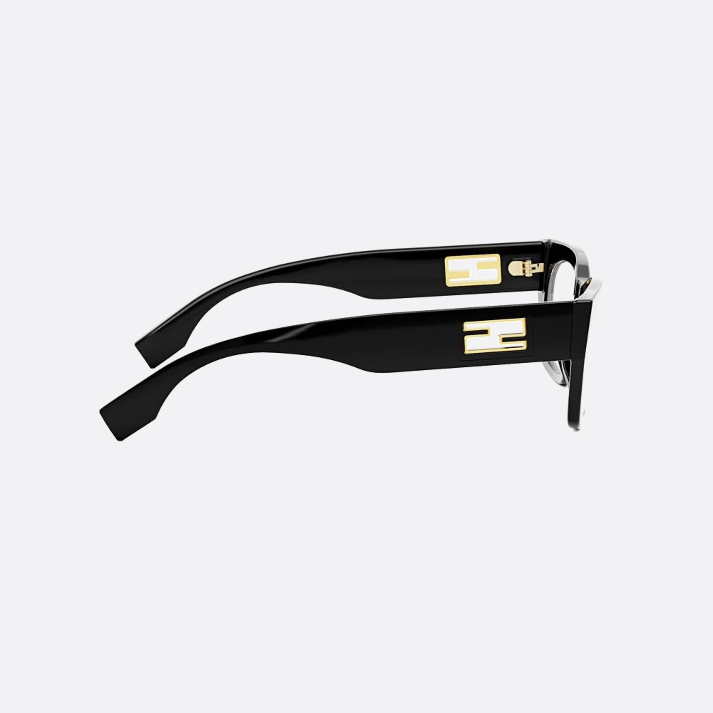 Fendi 53mm Baguette Black Rectangle Women Eyeglasses - Additional Angle
