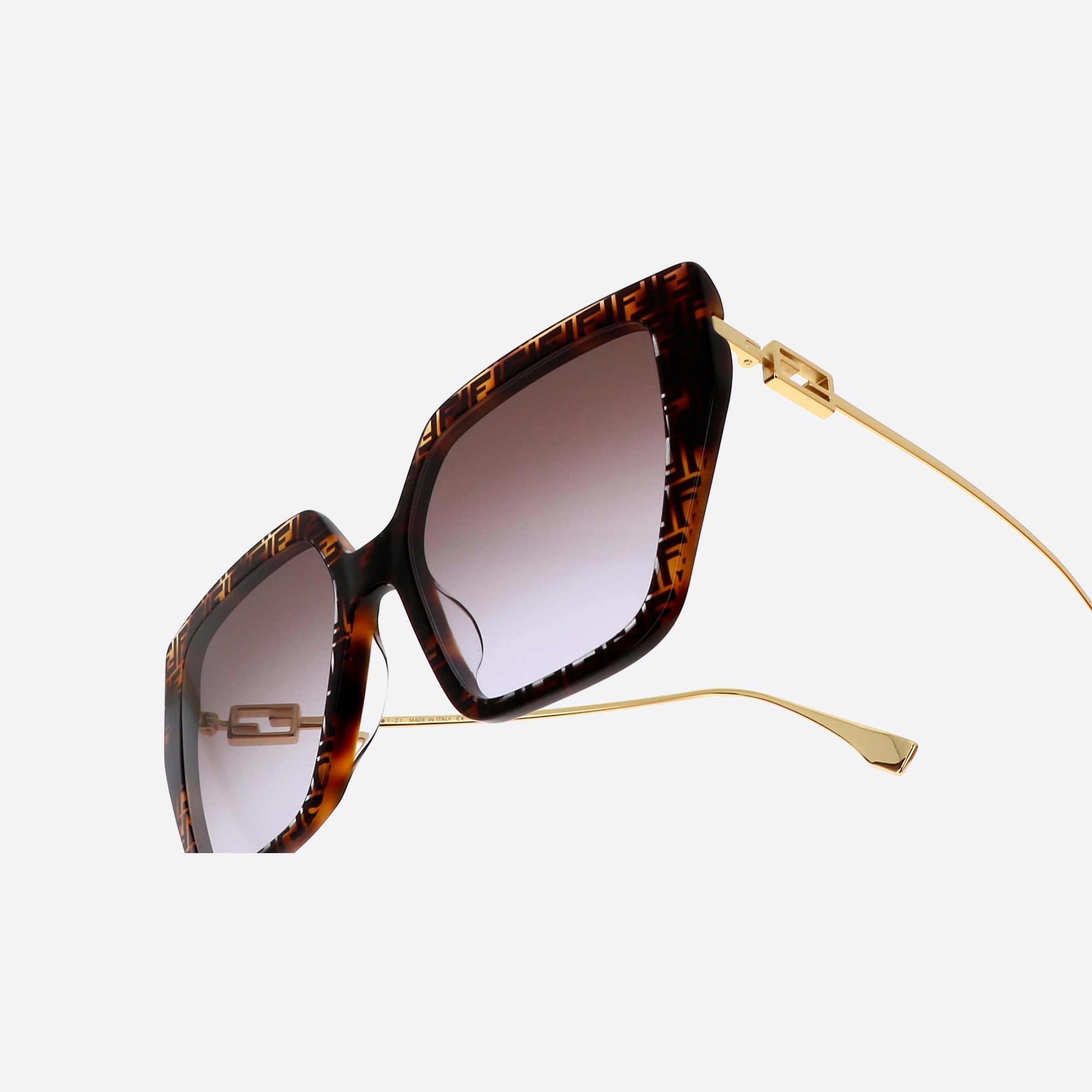 Fendi 55mm Fe40012u 55f Havana Butterfly Women Sunglasses - Lifestyle Shot