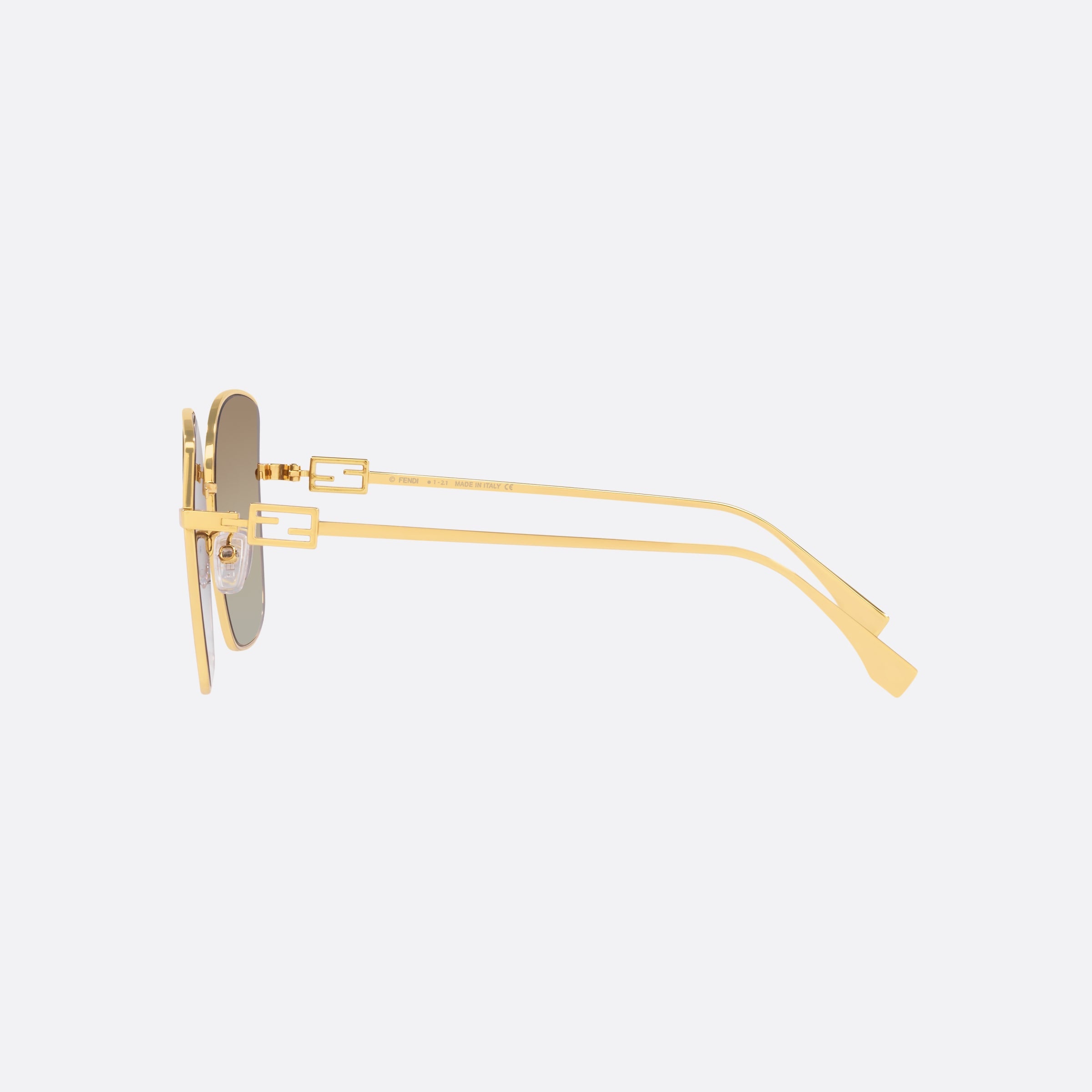 Fendi 59mm Fe40013u 30f Gold Irregular Women Sunglasses - Detail View