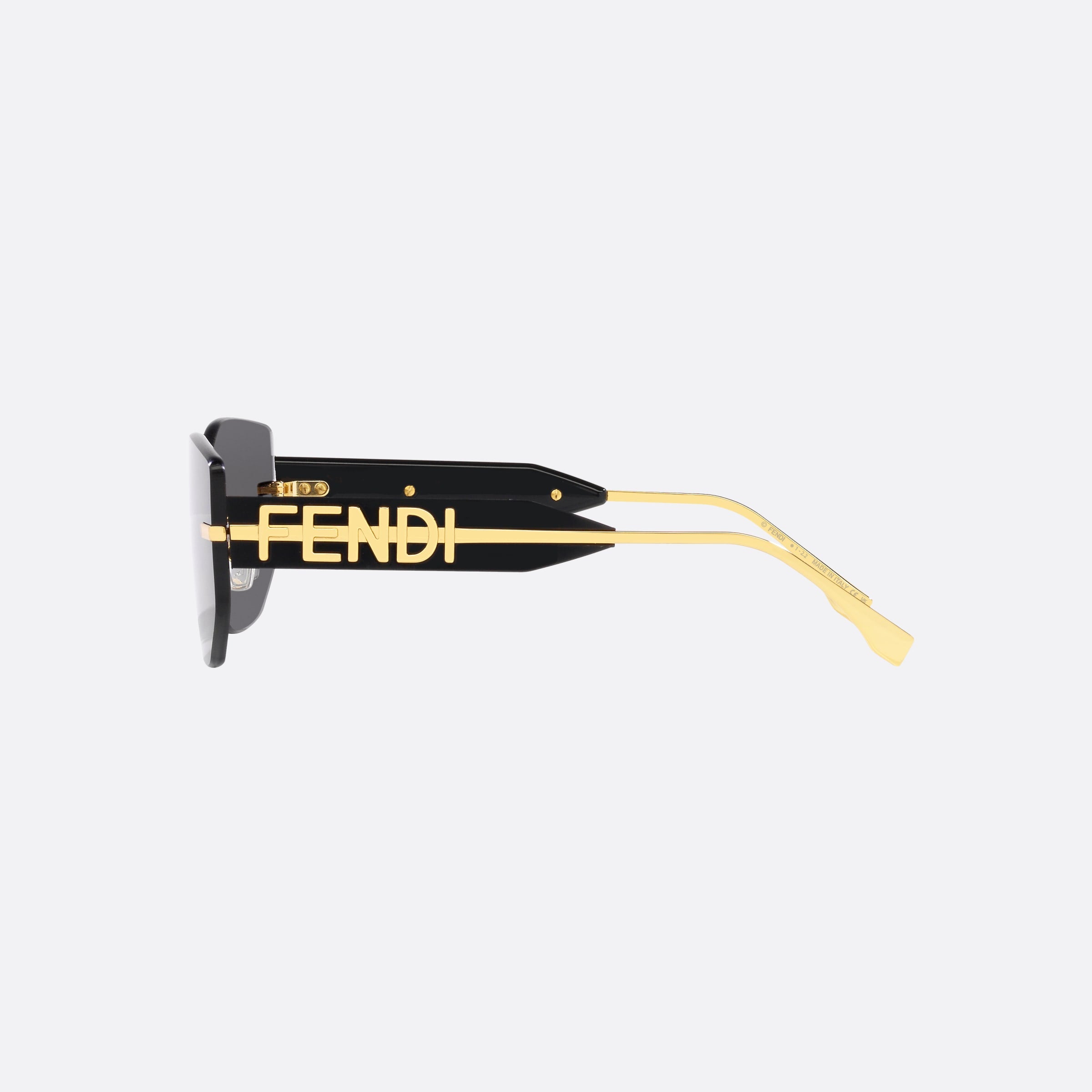Fendi Fe40066u 30a Gold Rectangle Women Sunglasses - Detail View