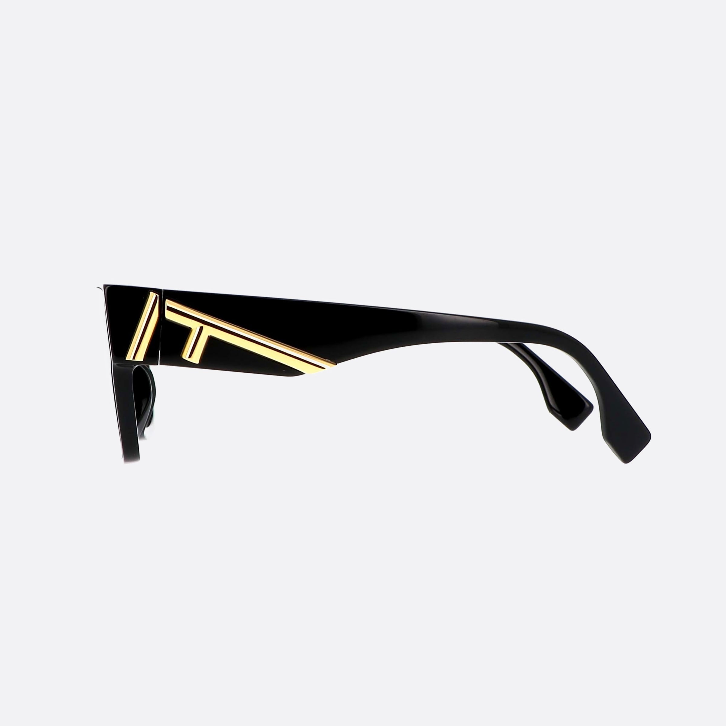 Fendi 63mm Fe40099i 01b Black Unisex Sunglasses - Detail View