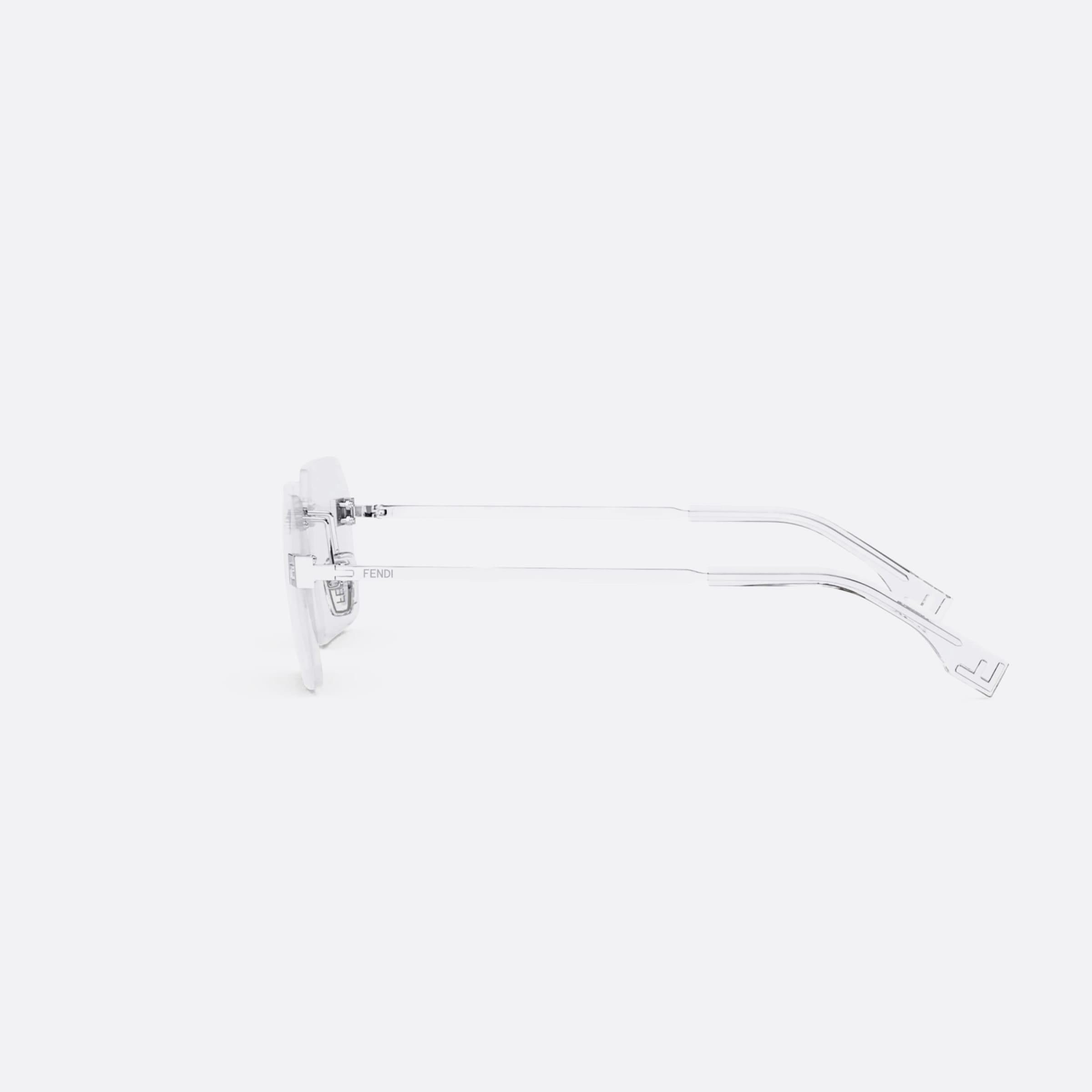 Fendi 59mm Fe50035u Silver Men Eyeglasses - Detail View
