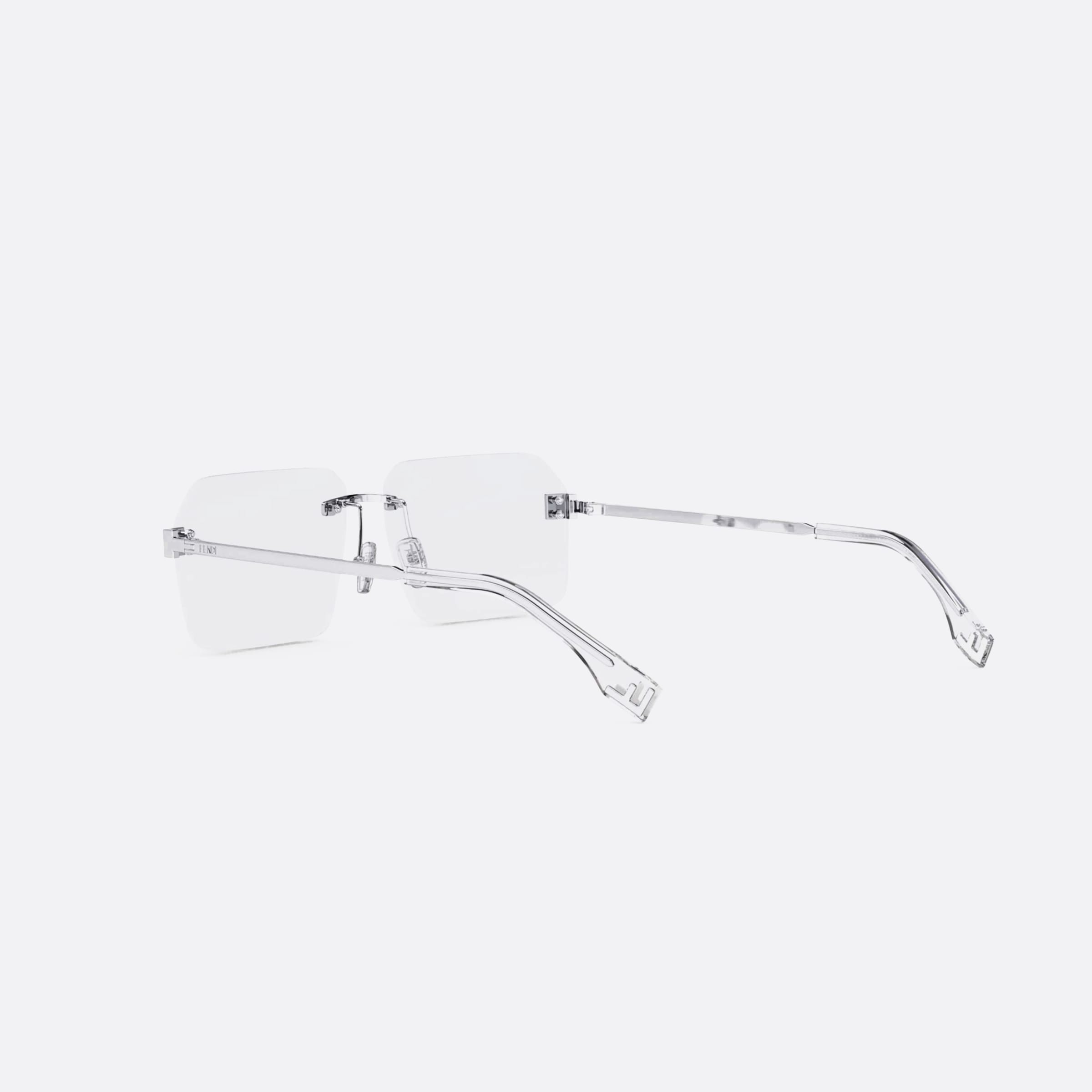 Fendi 59mm Fe50035u Silver Men Eyeglasses - Lifestyle Shot