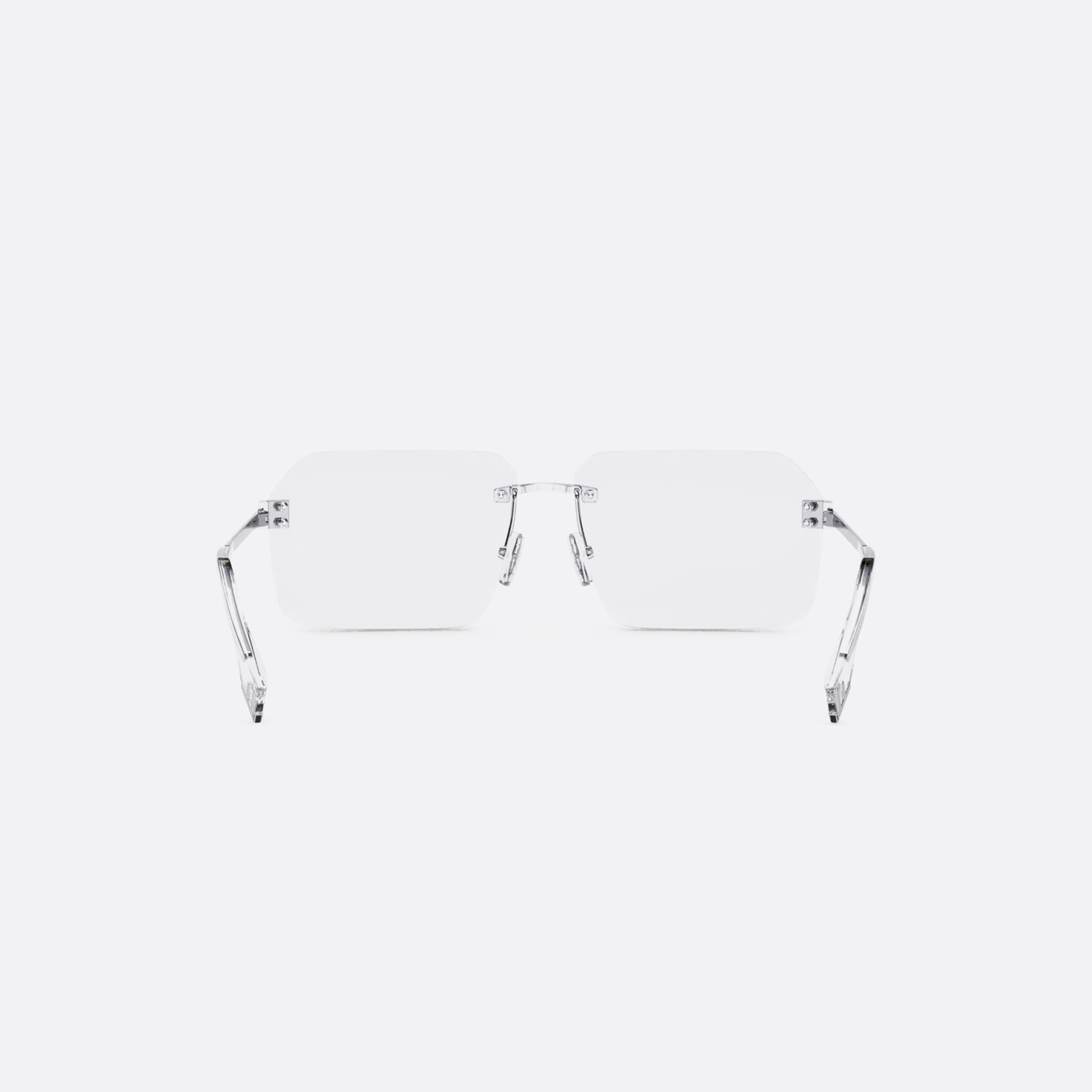 Fendi 59mm Fe50035u Silver Men Eyeglasses - Additional Angle