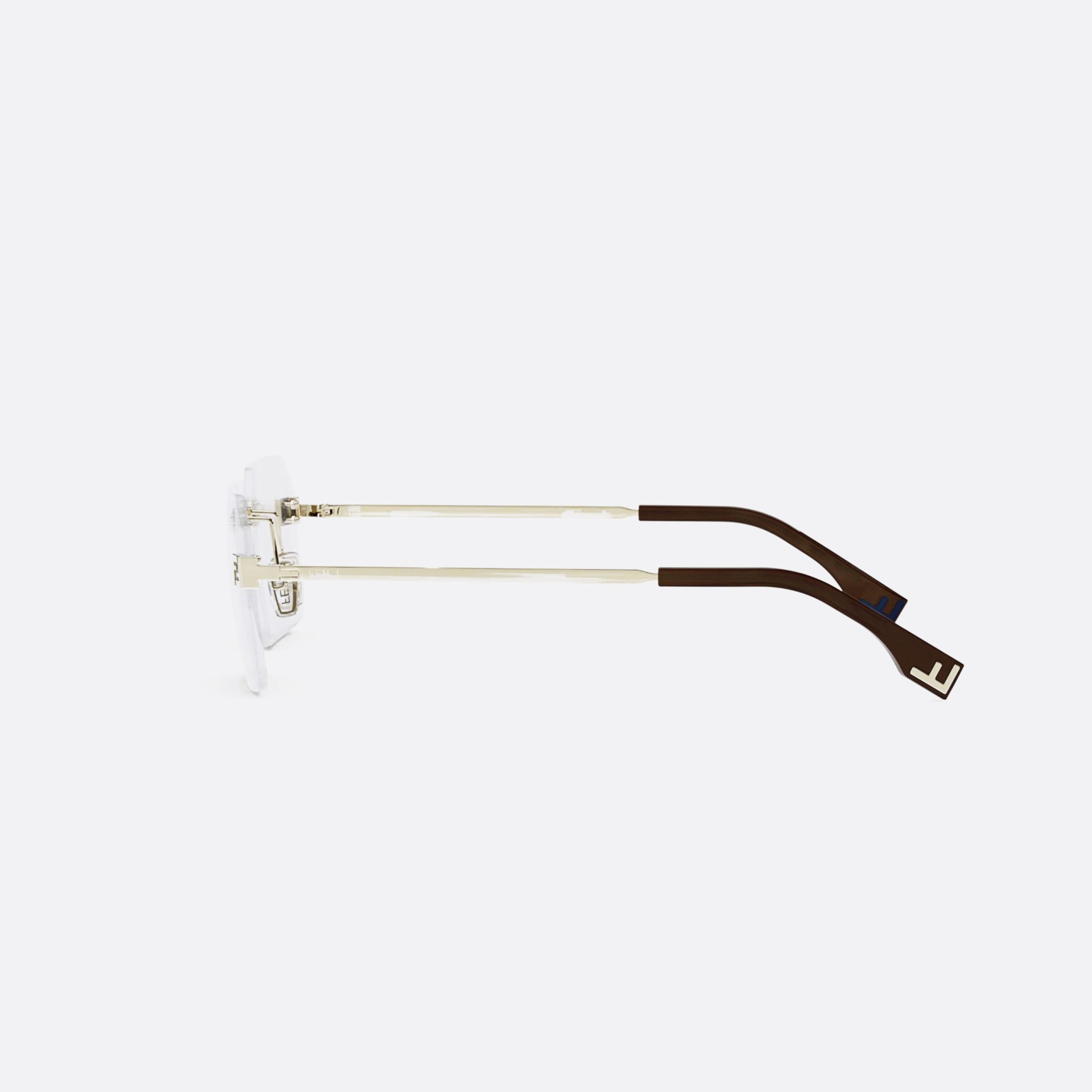 Fendi 59mm Fe50035u Gold Men Eyeglasses - Detail View