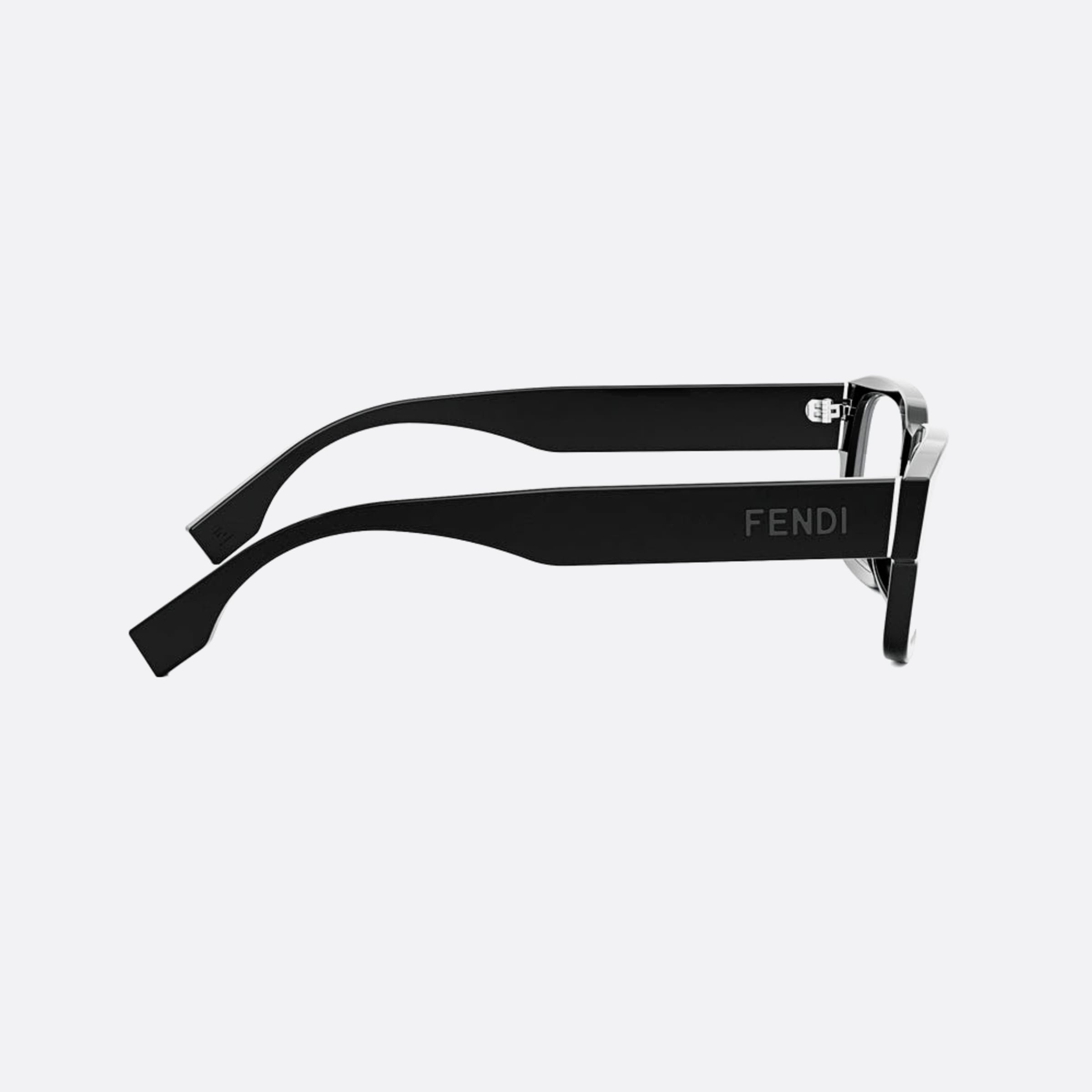 Fendi 55mm Fe50079i Black Rectangle Unisex Eyeglasses - Additional Angle