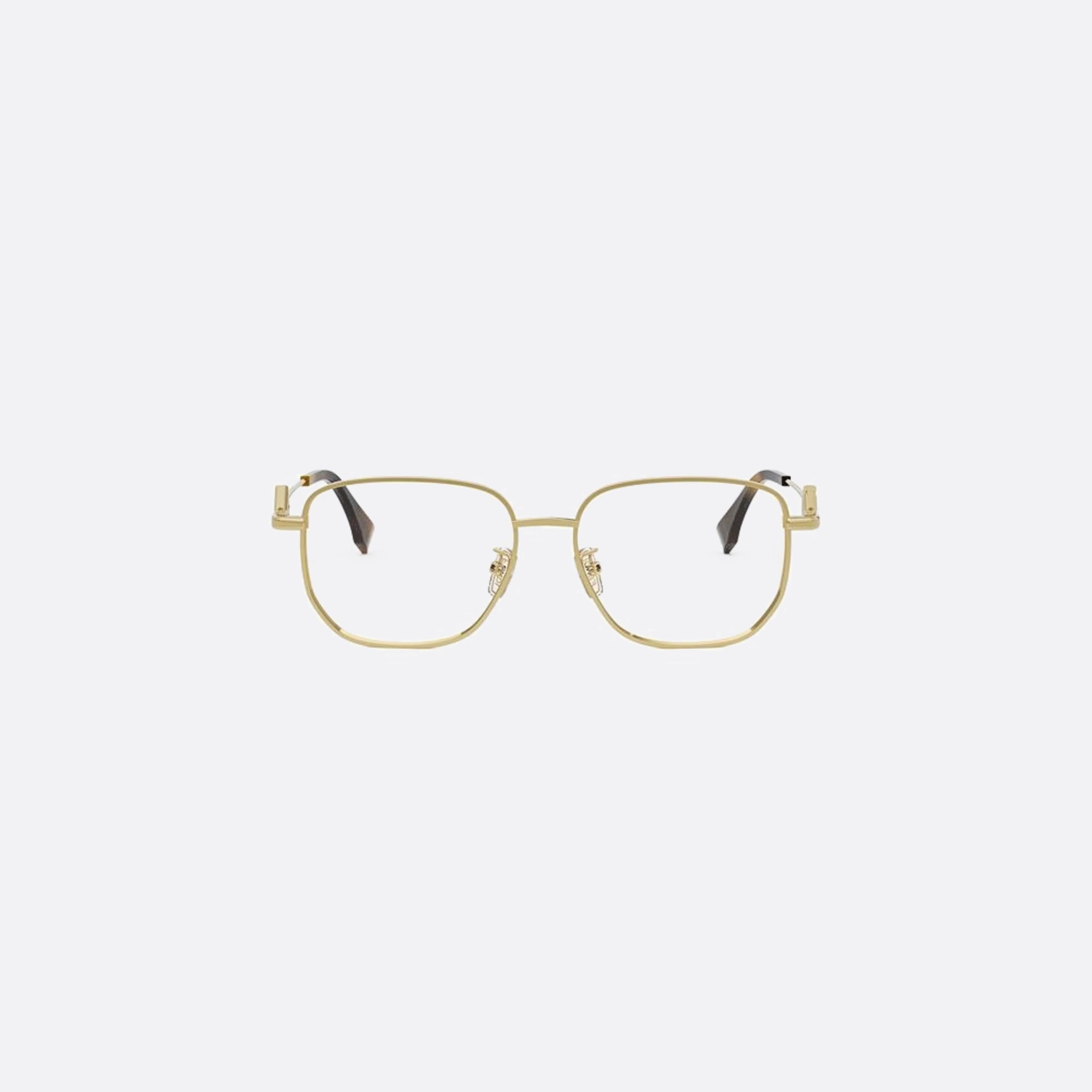 Fendi 54mm Fe50111f Gold Visor Unisex Eyeglasses - Main View