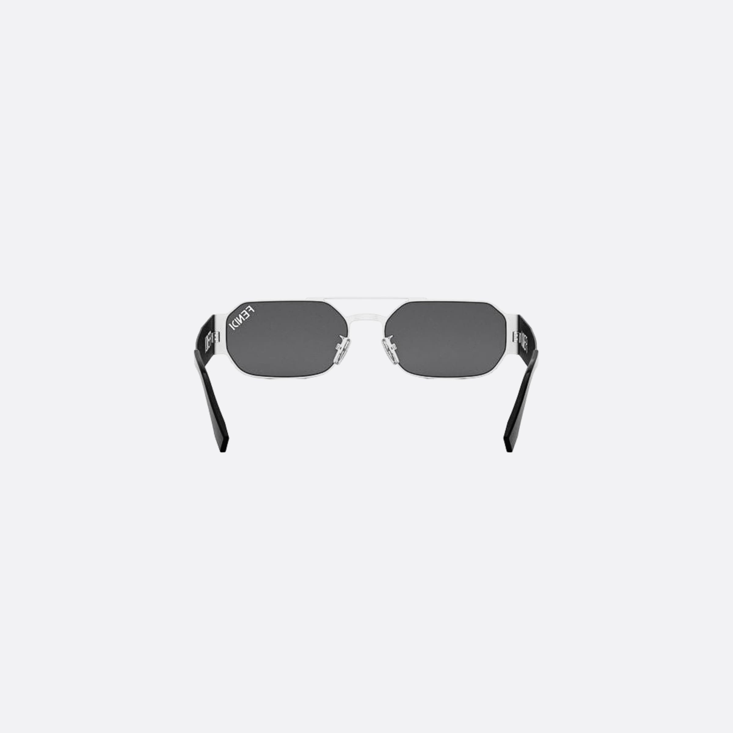 Fendi 55mm Fendi Cut Out 16c Silver Oval Women Sunglasses - Additional Angle
