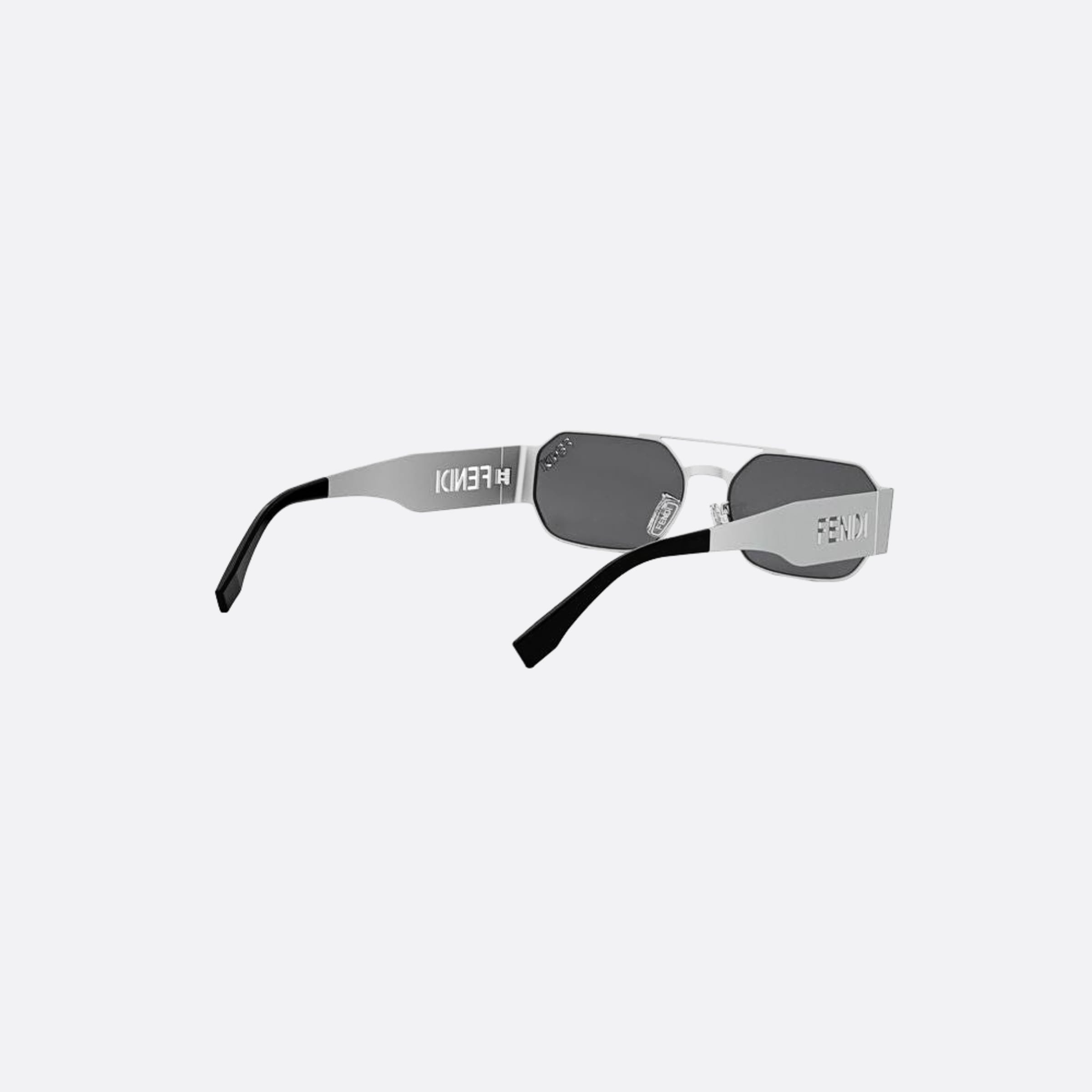 Fendi 55mm Fendi Cut Out 16c Silver Oval Women Sunglasses - Additional Angle