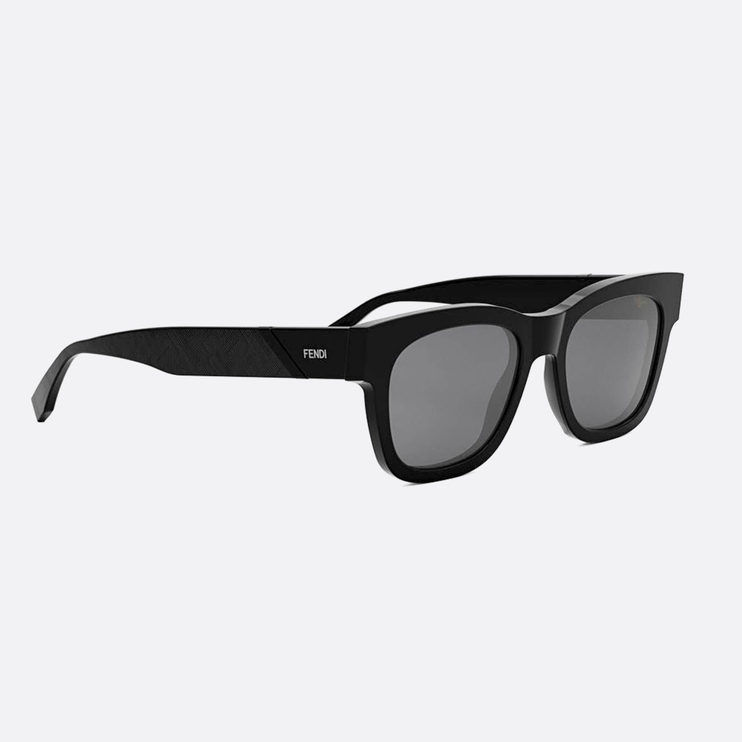 Fendi 52mm Fendi Diagonal 01a Black Squared Men Sunglasses - Additional Angle