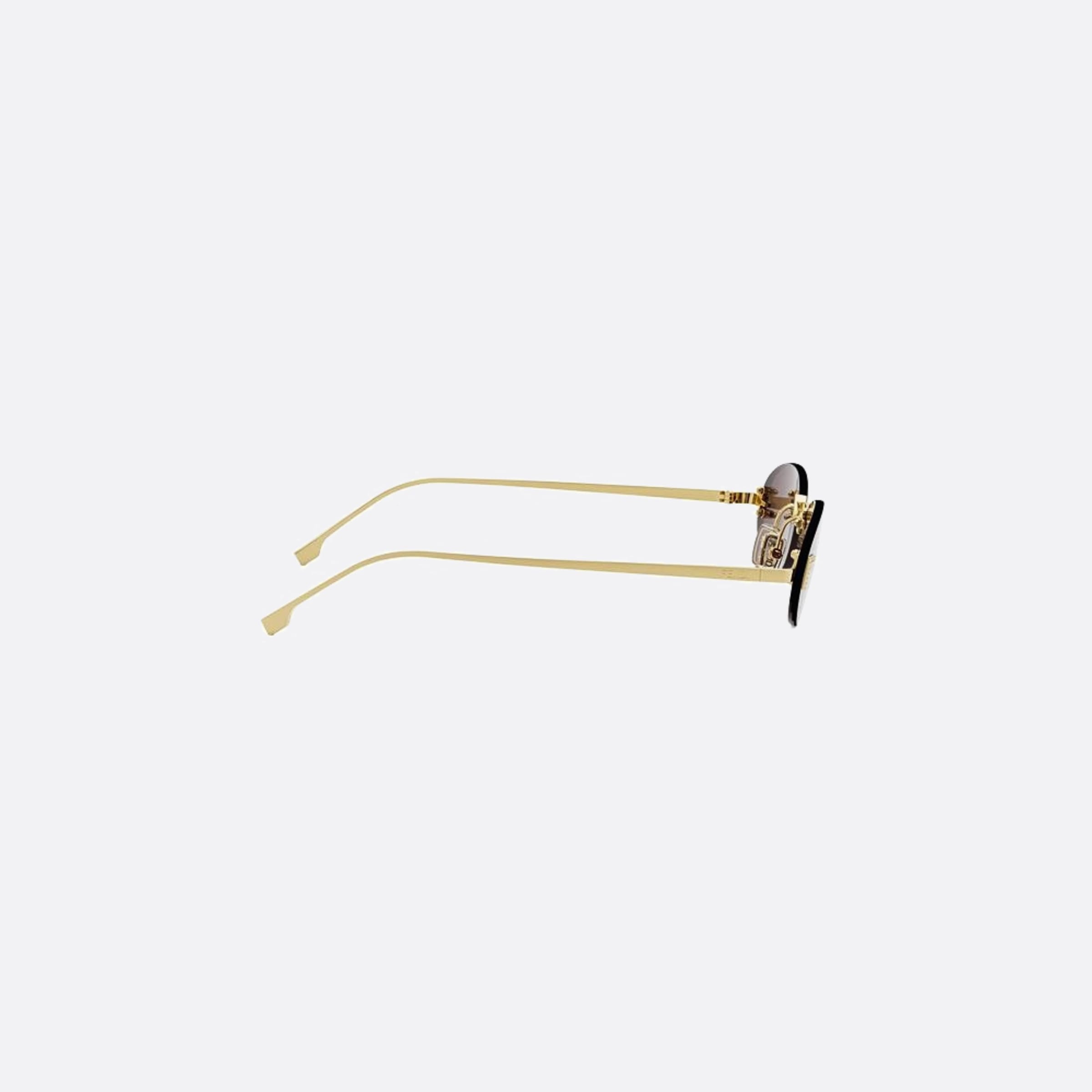 Fendi 54mm Fendi First Crystal 30y Yellow Oval Women Sunglasses - Additional Angle