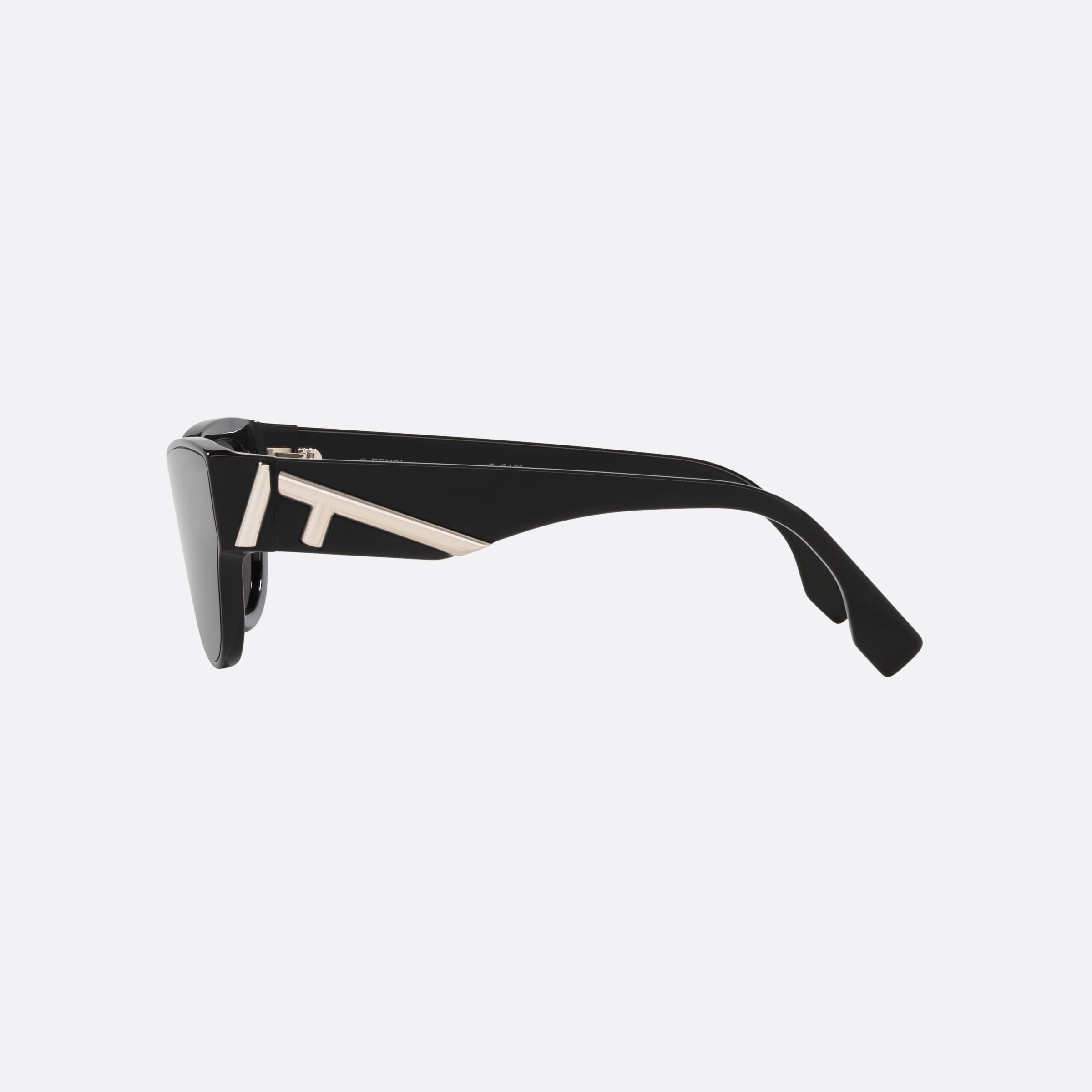 Fendi 60mm Fendi First Fe40135i 01a Black Round Women Sunglasses - Detail View