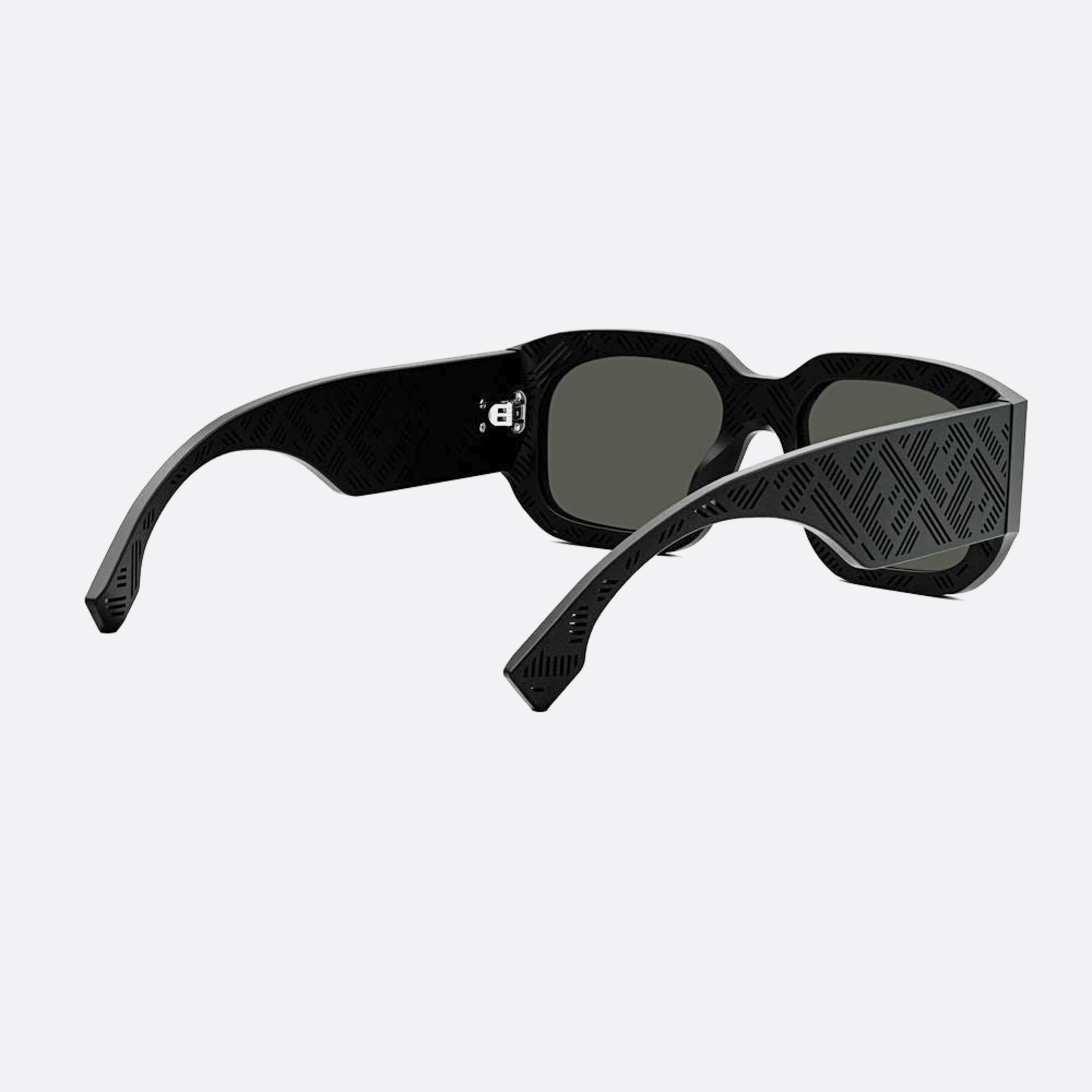 Fendi 52mm Fendi Shadow 02a Black Rectangle Men Sunglasses - Additional Angle
