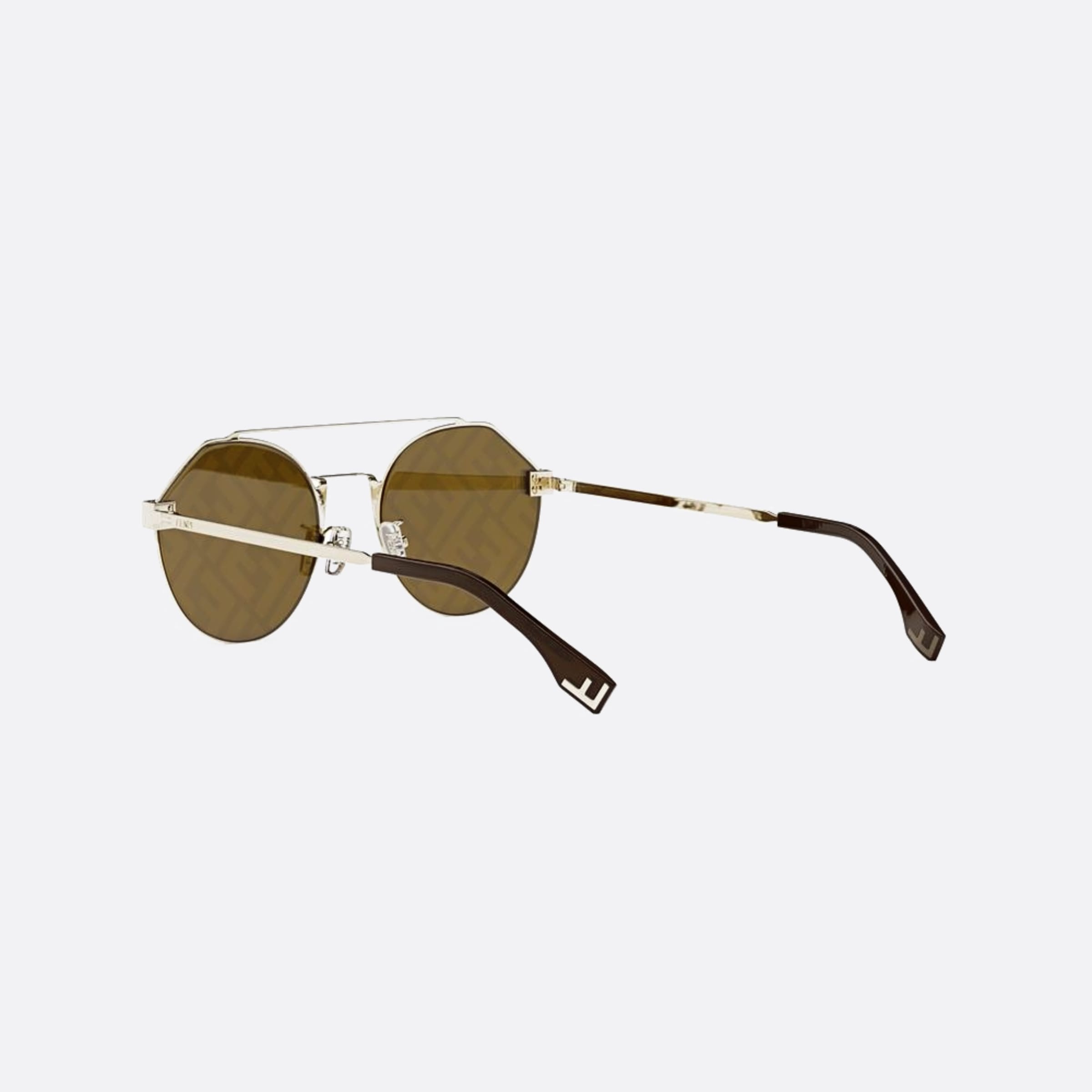 Fendi 55mm Fendi Sky 10g Gold Round Men Sunglasses - Lifestyle Shot
