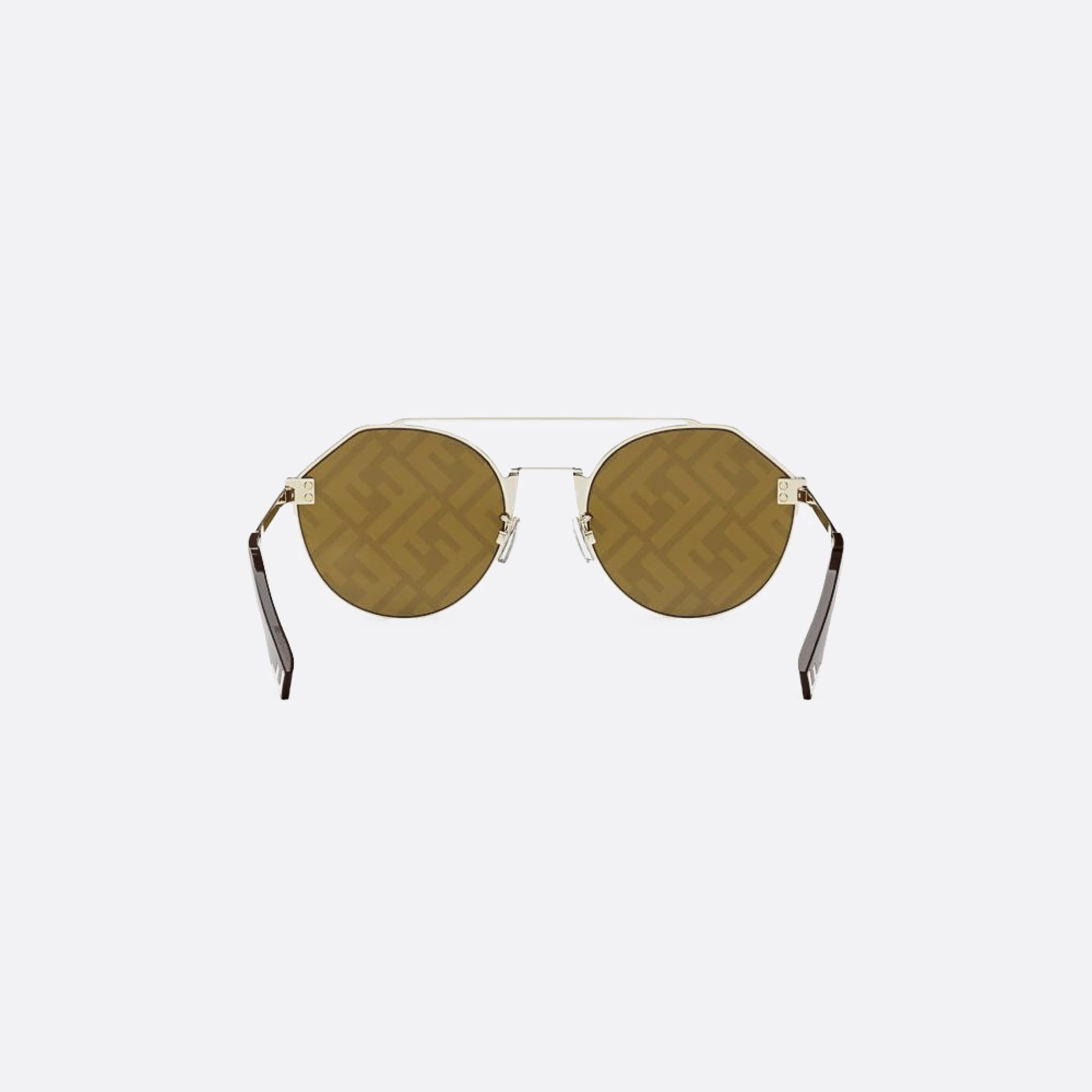 Fendi 55mm Fendi Sky 10g Gold Round Men Sunglasses - Additional Angle