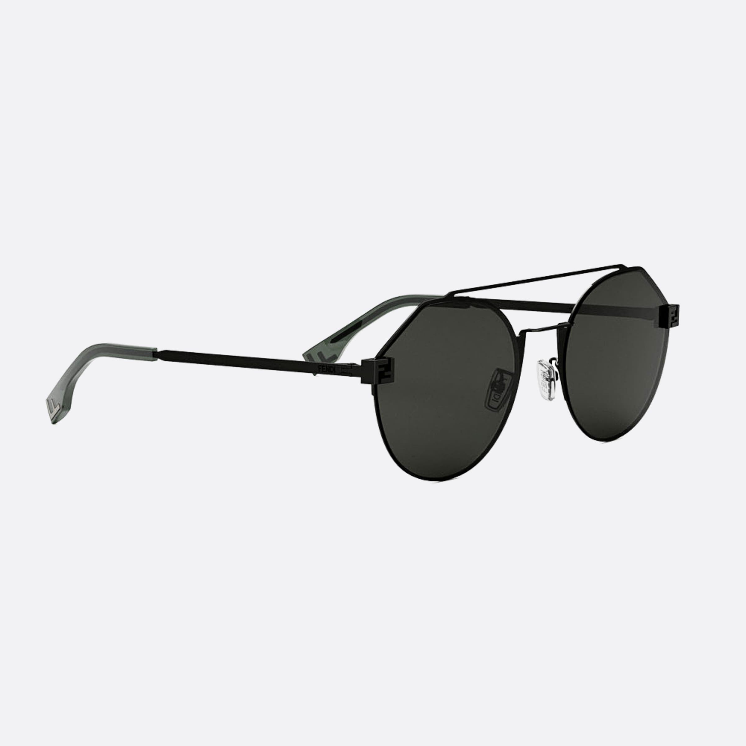 Fendi 55mm Fendi Sky 14a Black Round Men Sunglasses - Additional Angle
