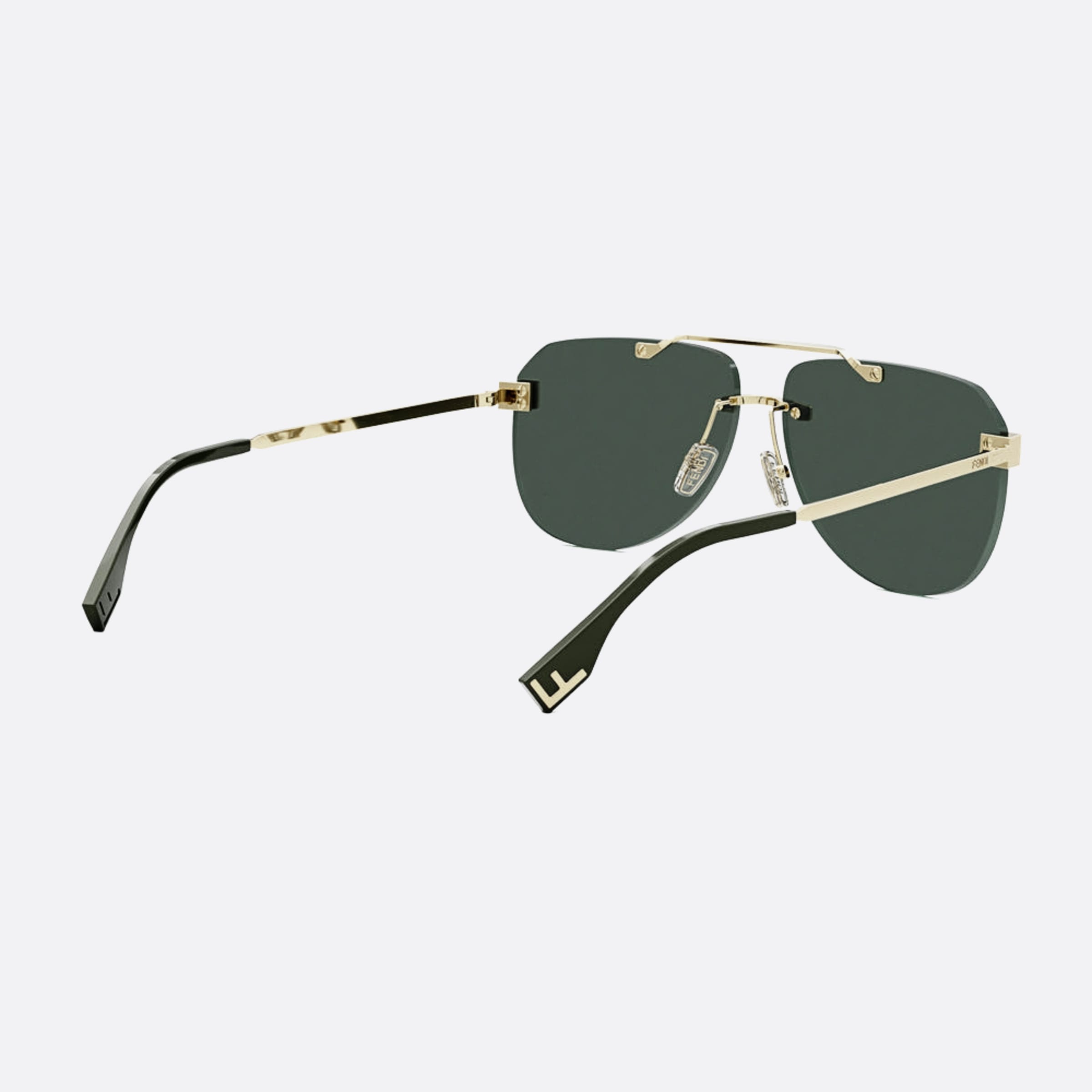 Fendi 61mm Fendi Sky 32n Gold Pilot Men Sunglasses - Additional Angle