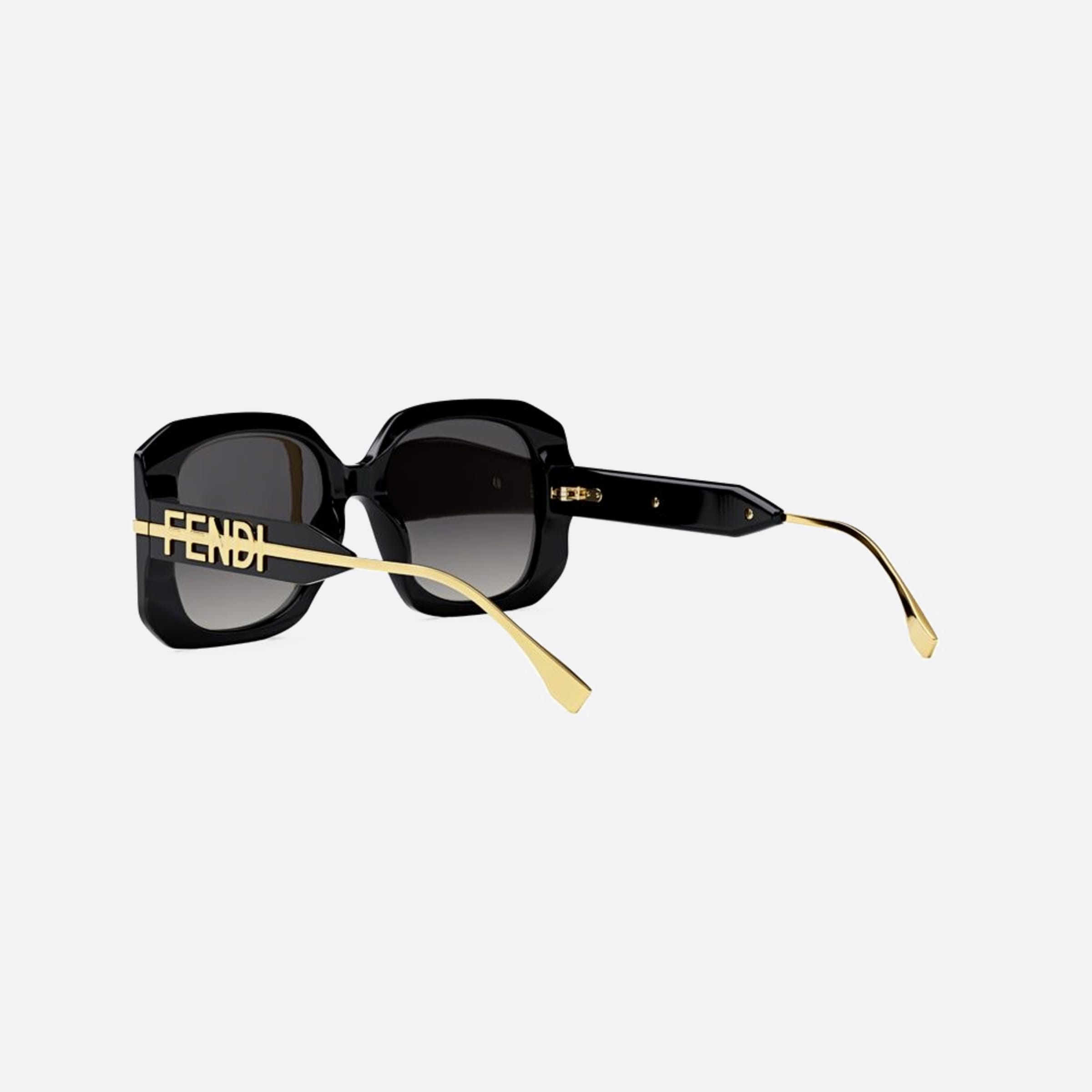 Fendi 55mm Fendigraphy 01b Black Squared Women Sunglasses - Lifestyle Shot
