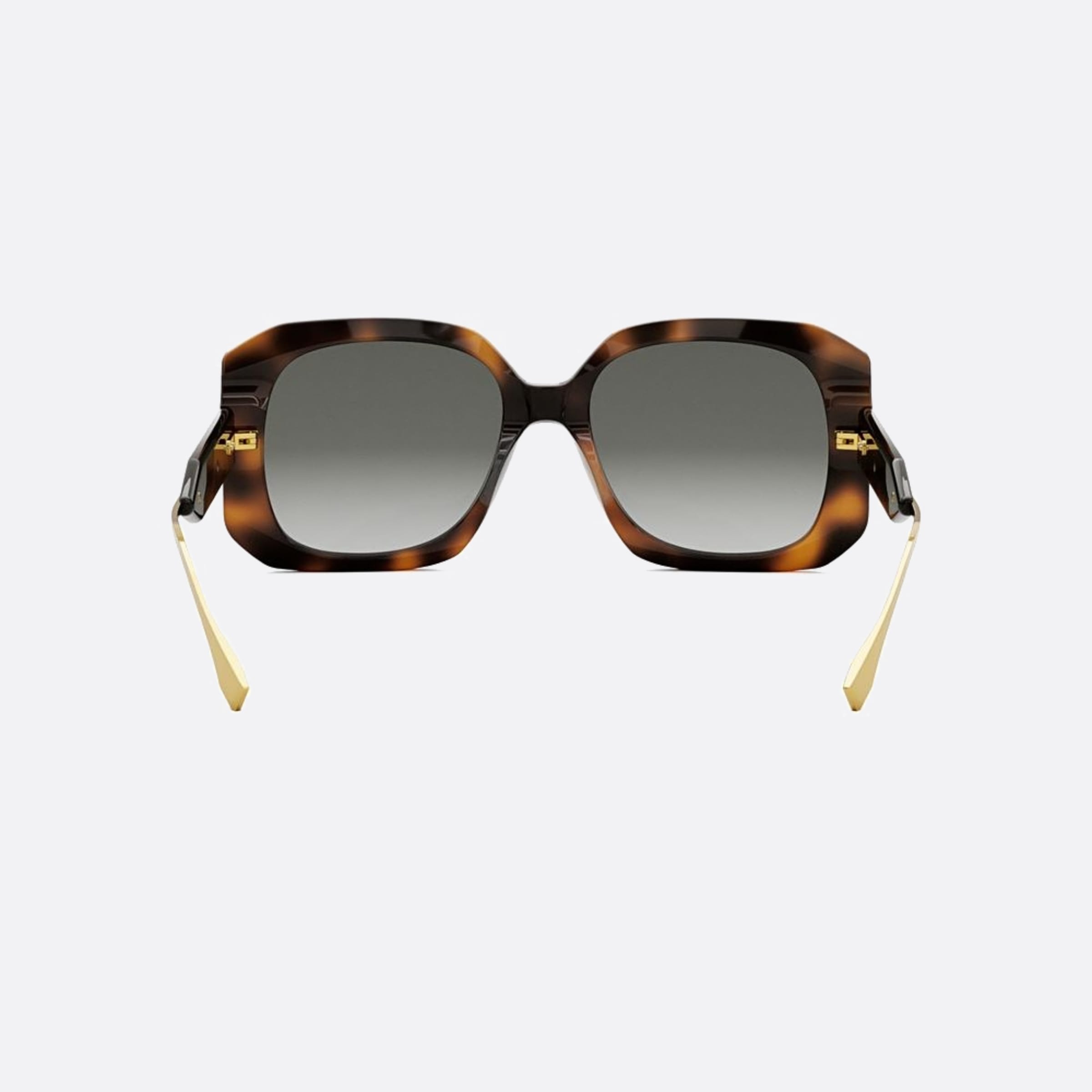 Fendi 55mm Fendigraphy 55b Havana Geometric Women Sunglasses - Additional Angle