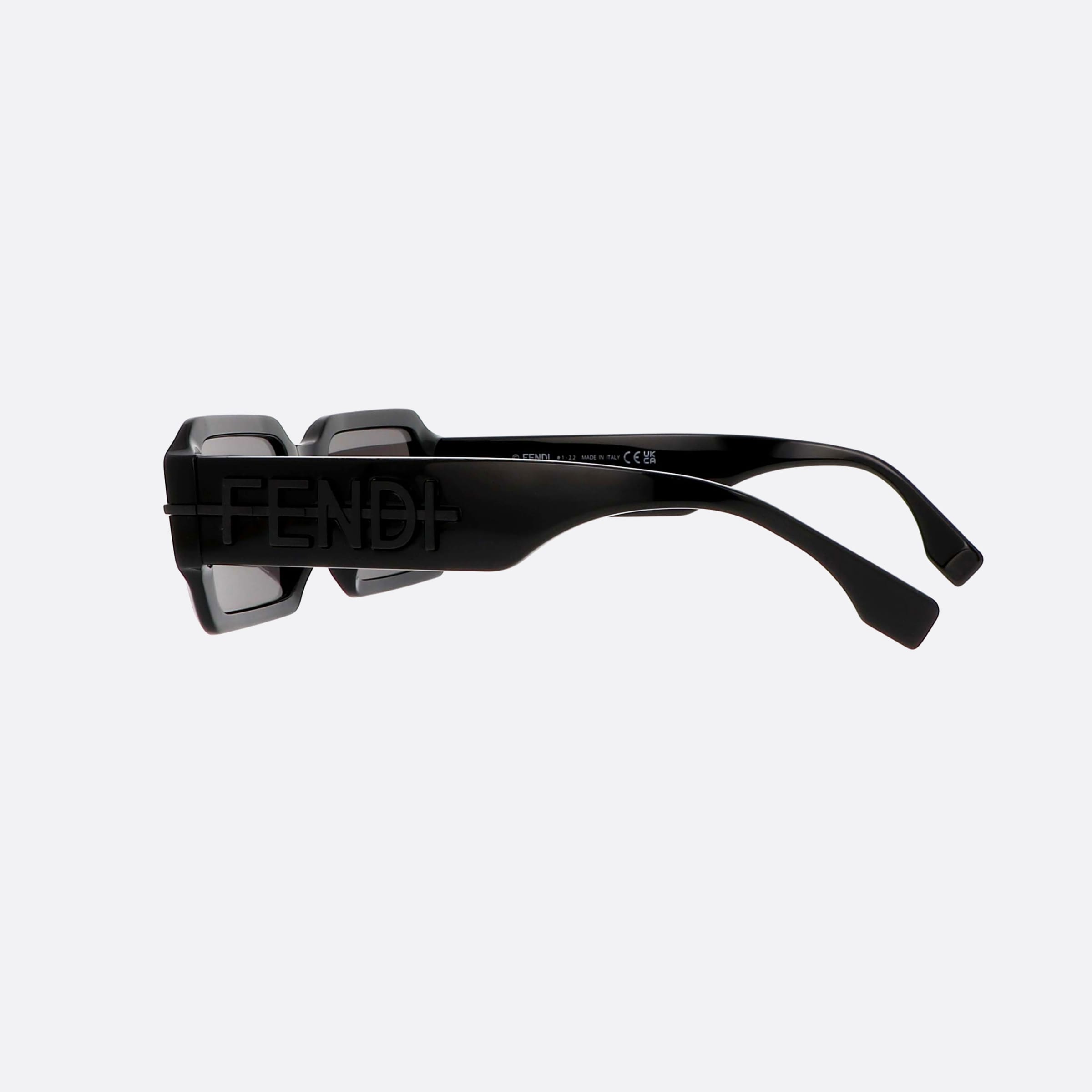 Fendi 52mm Fendigraphy Fe40073u 01a Black Rectangle Men Sunglasses - Detail View