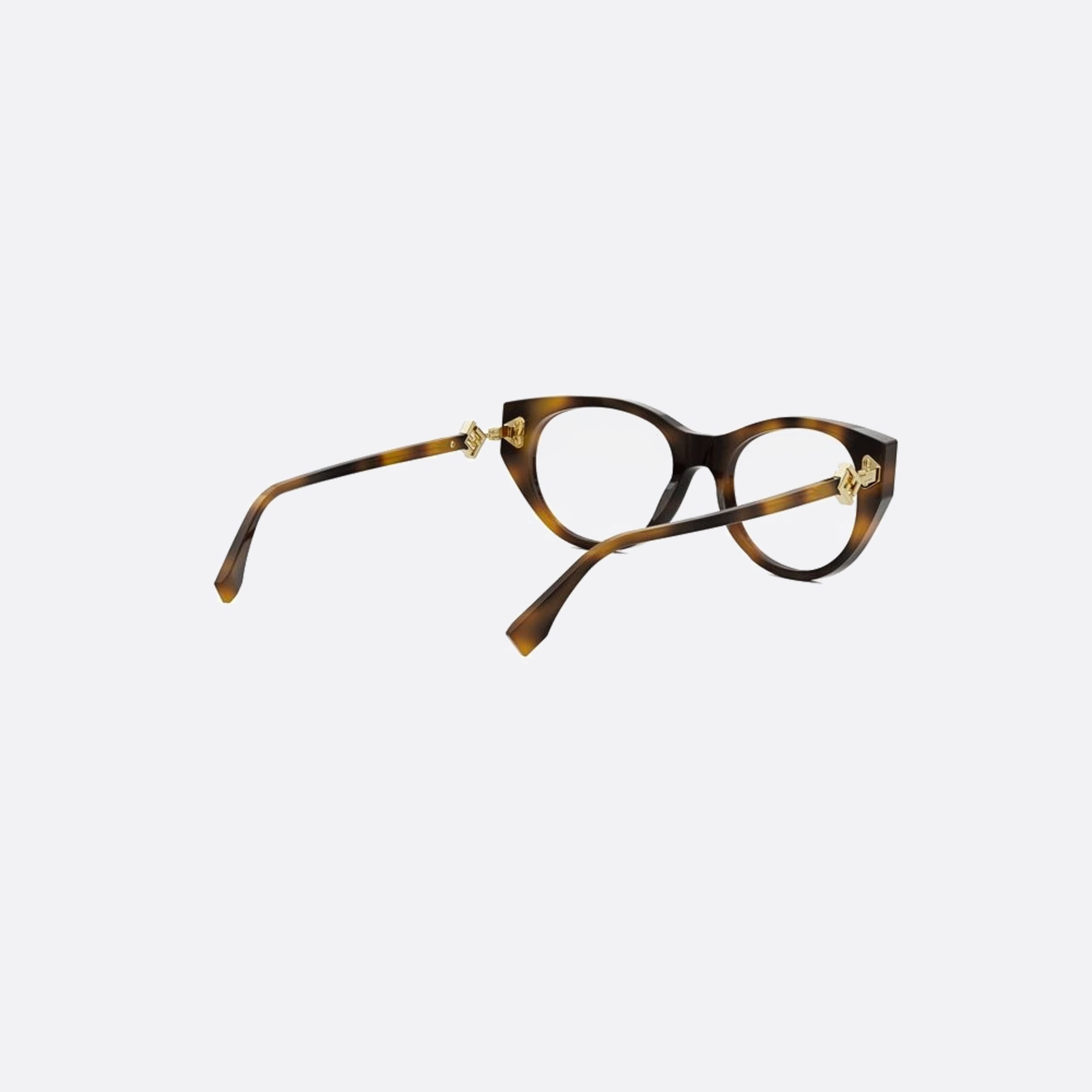 Fendi 53mm Diamonds Havana Oval Women Eyeglasses - Additional Angle