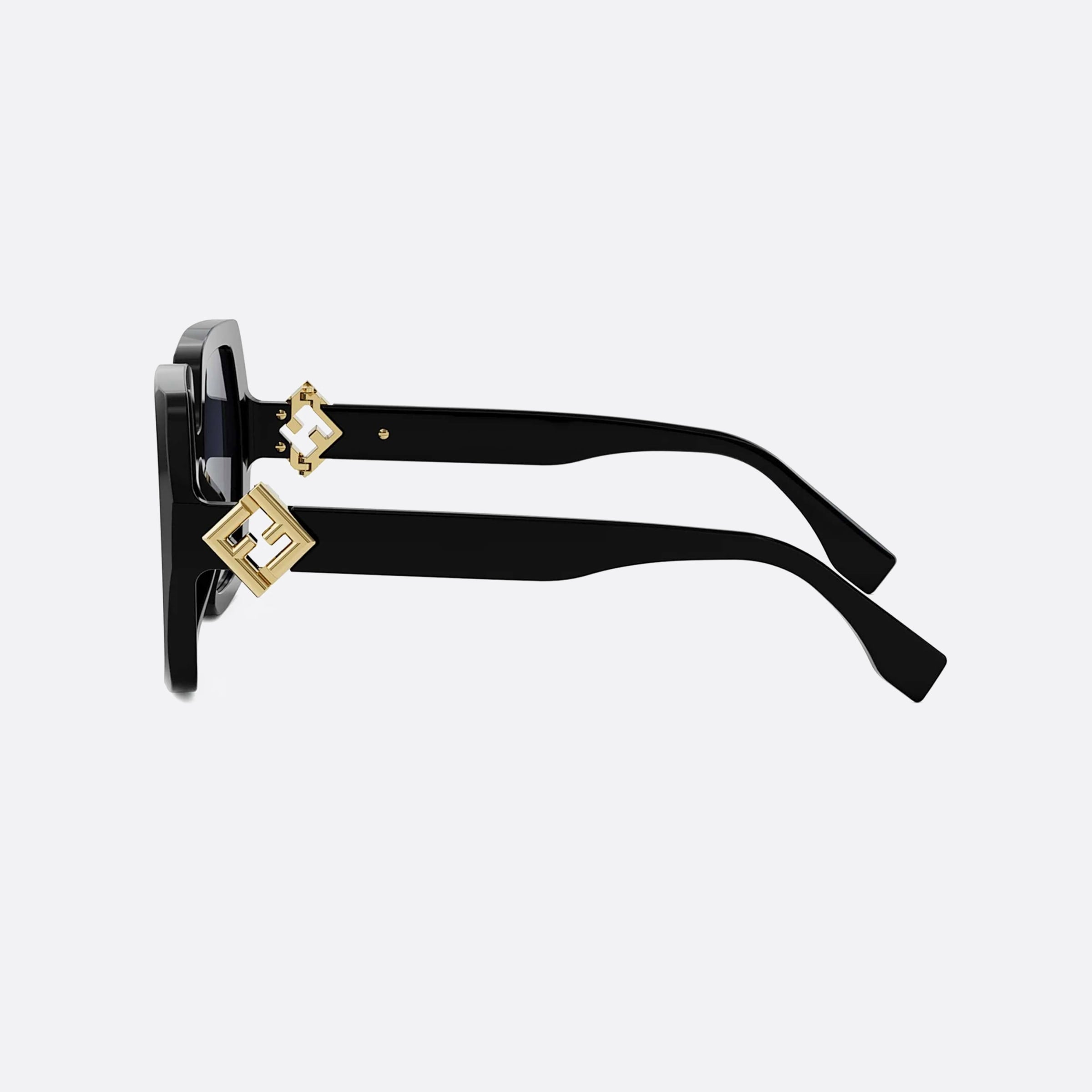 Fendi 53mm Diamonds Fe40139i 01v Black Oversize Women Sunglasses - Detail View