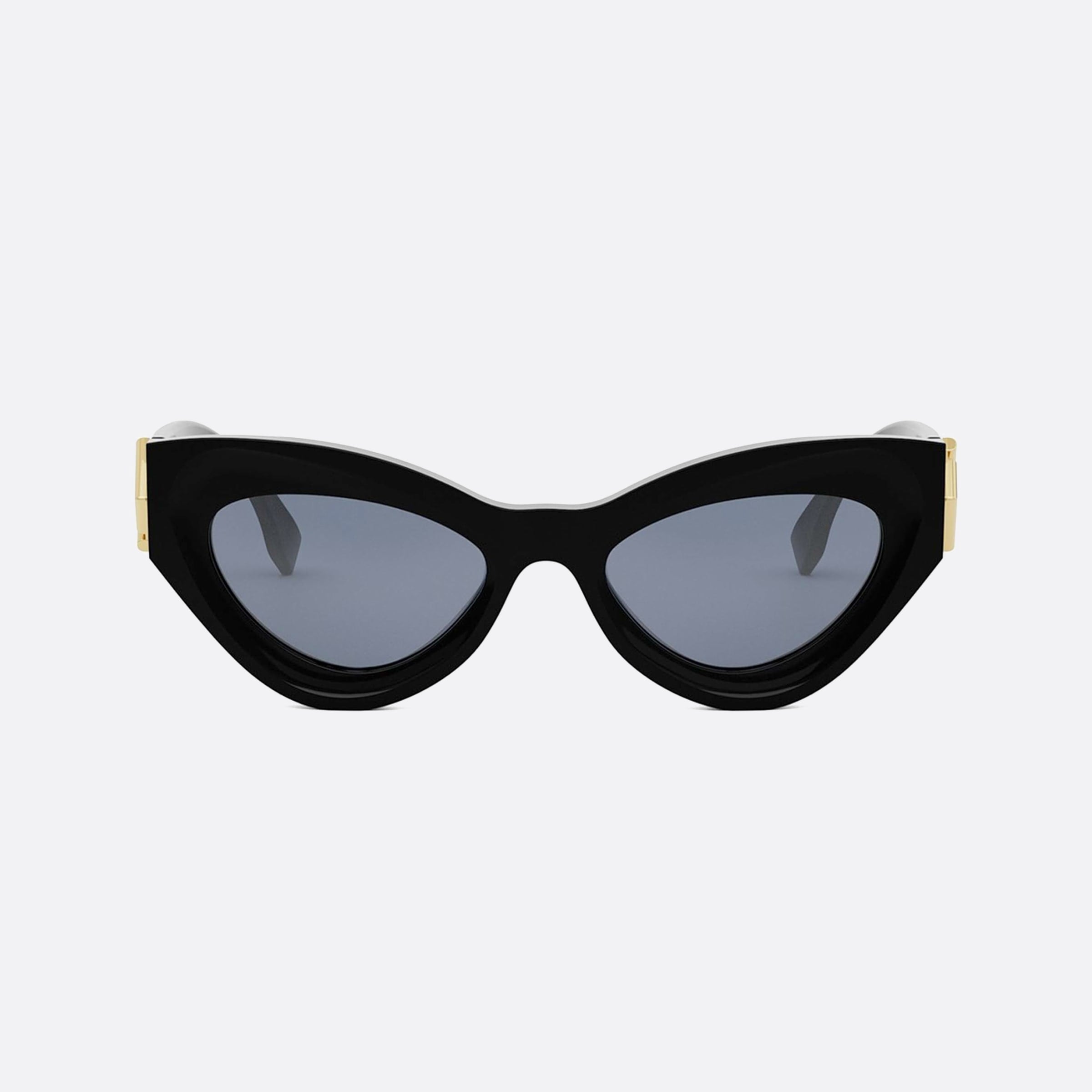 Fendi 52mm Diamonds Fe40146i 01v Black Cat Eye Women Sunglasses - Side View