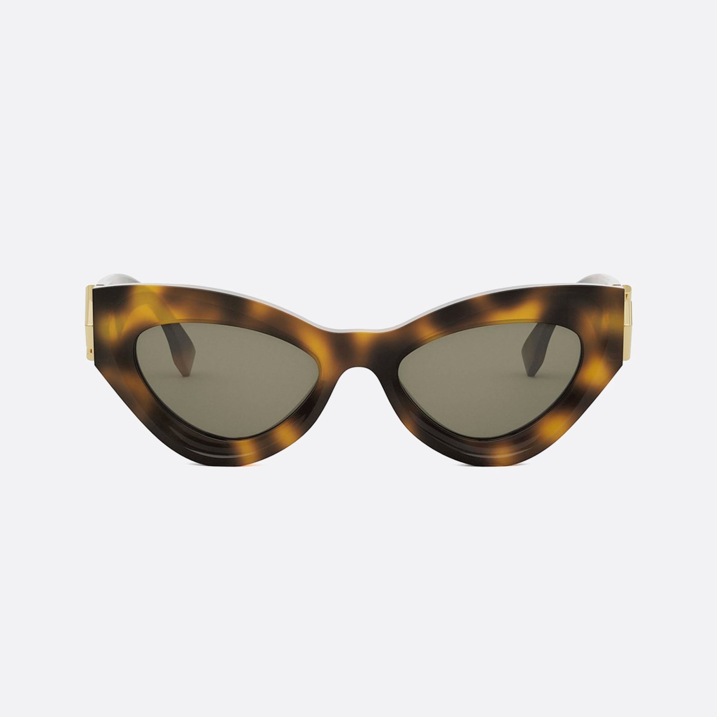 Fendi 52mm Diamonds Fe40146i 53n Havana Cat Eye Women Sunglasses - Side View