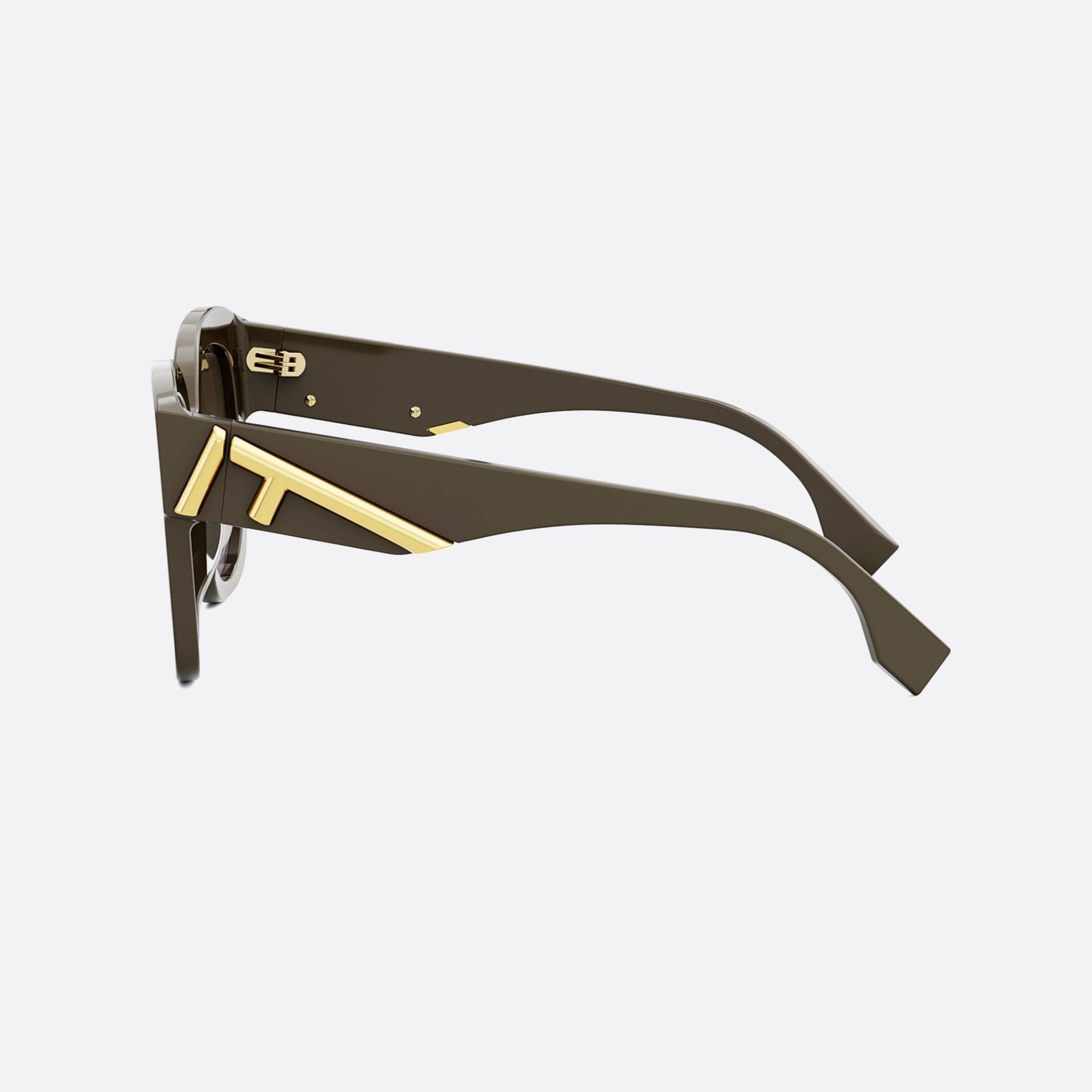 Fendi 63mm First Fe40098i 48f Brown Unisex Sunglasses - Detail View