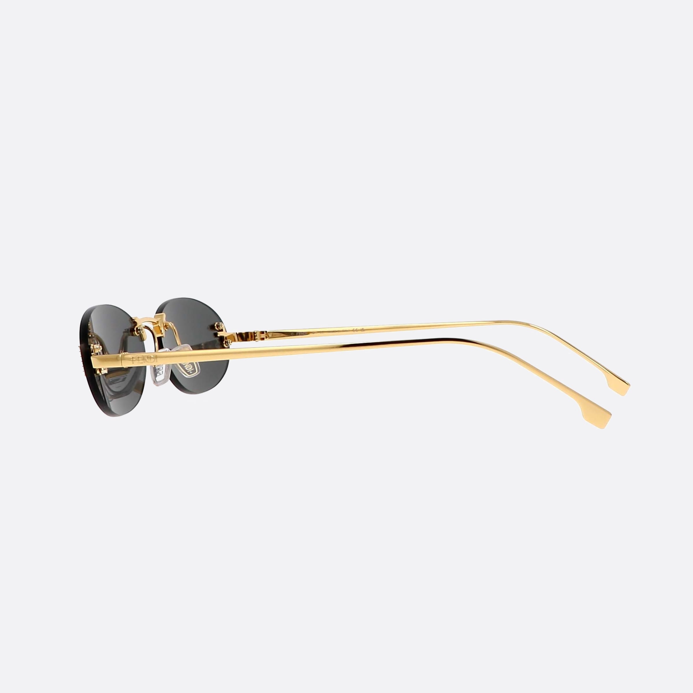 Fendi 54mm First Fe4075us 30a Gold Oval Women Sunglasses - Detail View