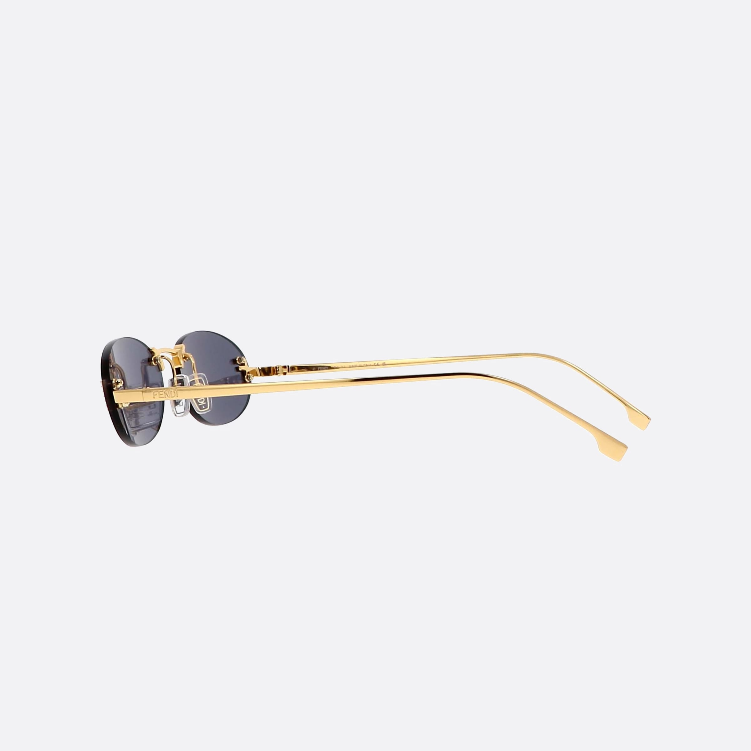 Fendi 54mm First Fe4075us 30v Gold Oval Women Sunglasses - Detail View