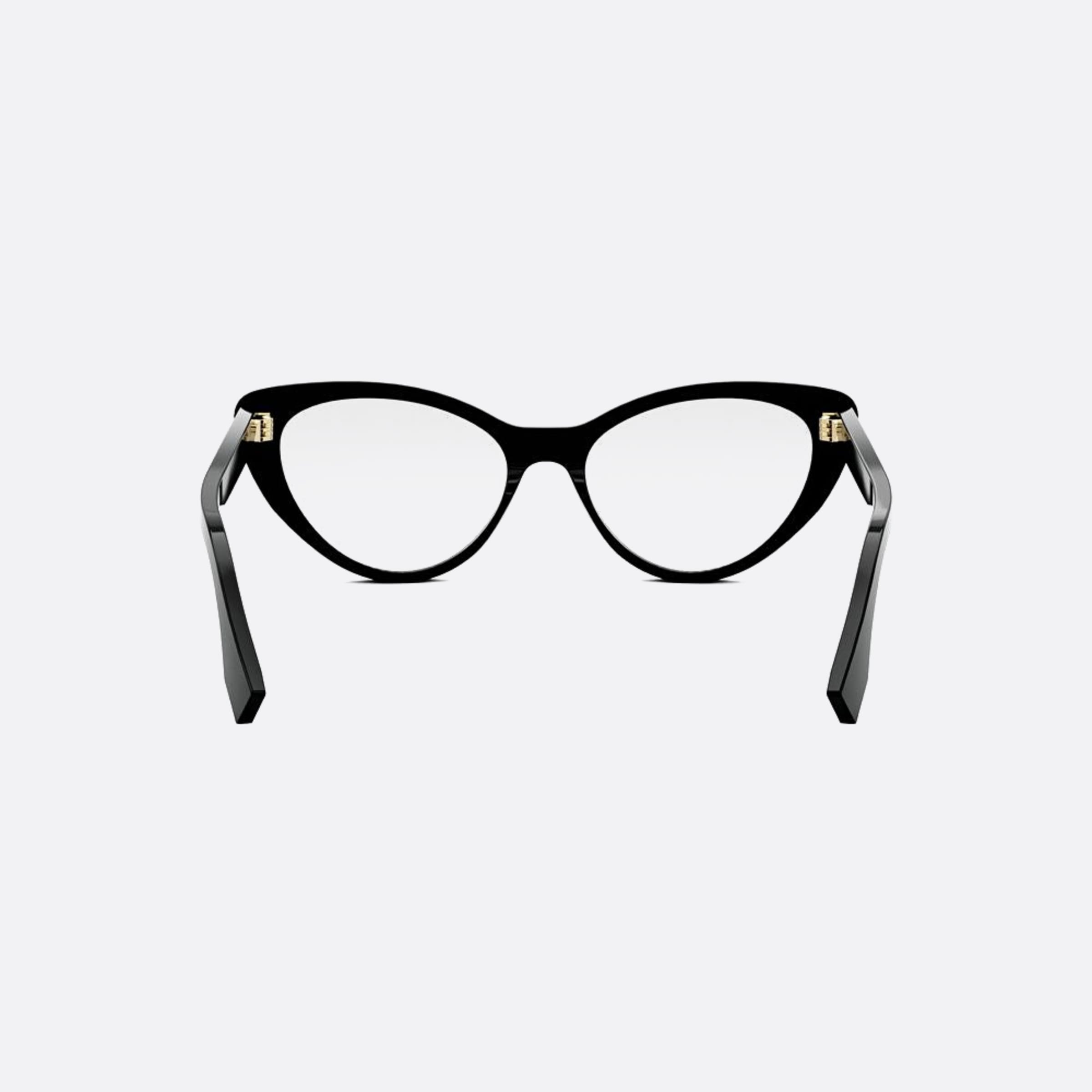 Fendi 53mm Lettering Black Oval Women Eyeglasses - Additional Angle