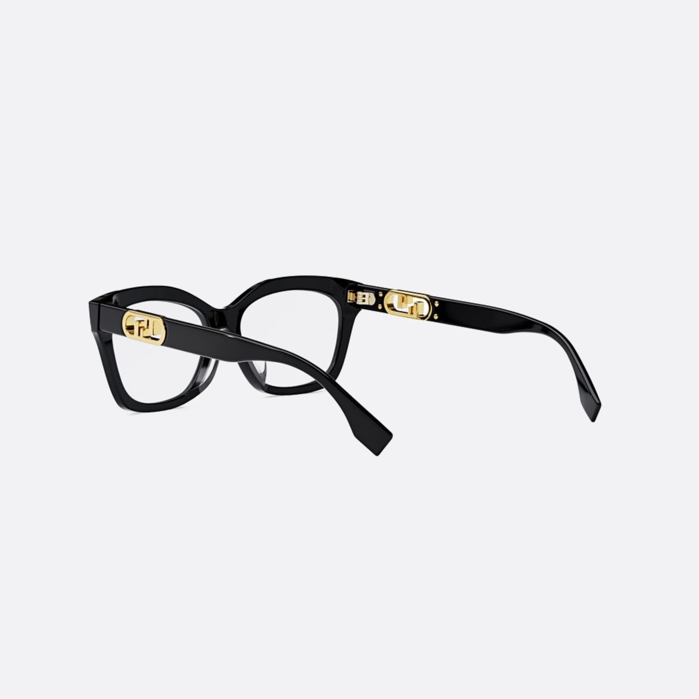 Fendi 52mm Lock Black Geometric Women Eyeglasses - Lifestyle Shot