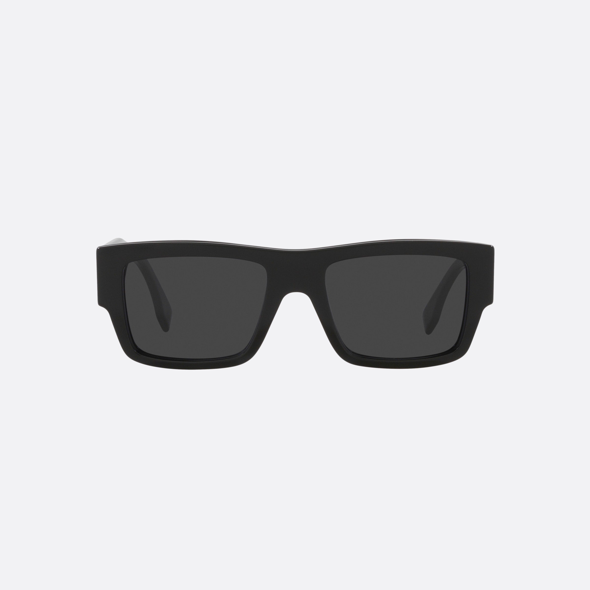 Fendi 53mm Signature Fe40118i 01a Black Rectangle Men Sunglasses - Side View
